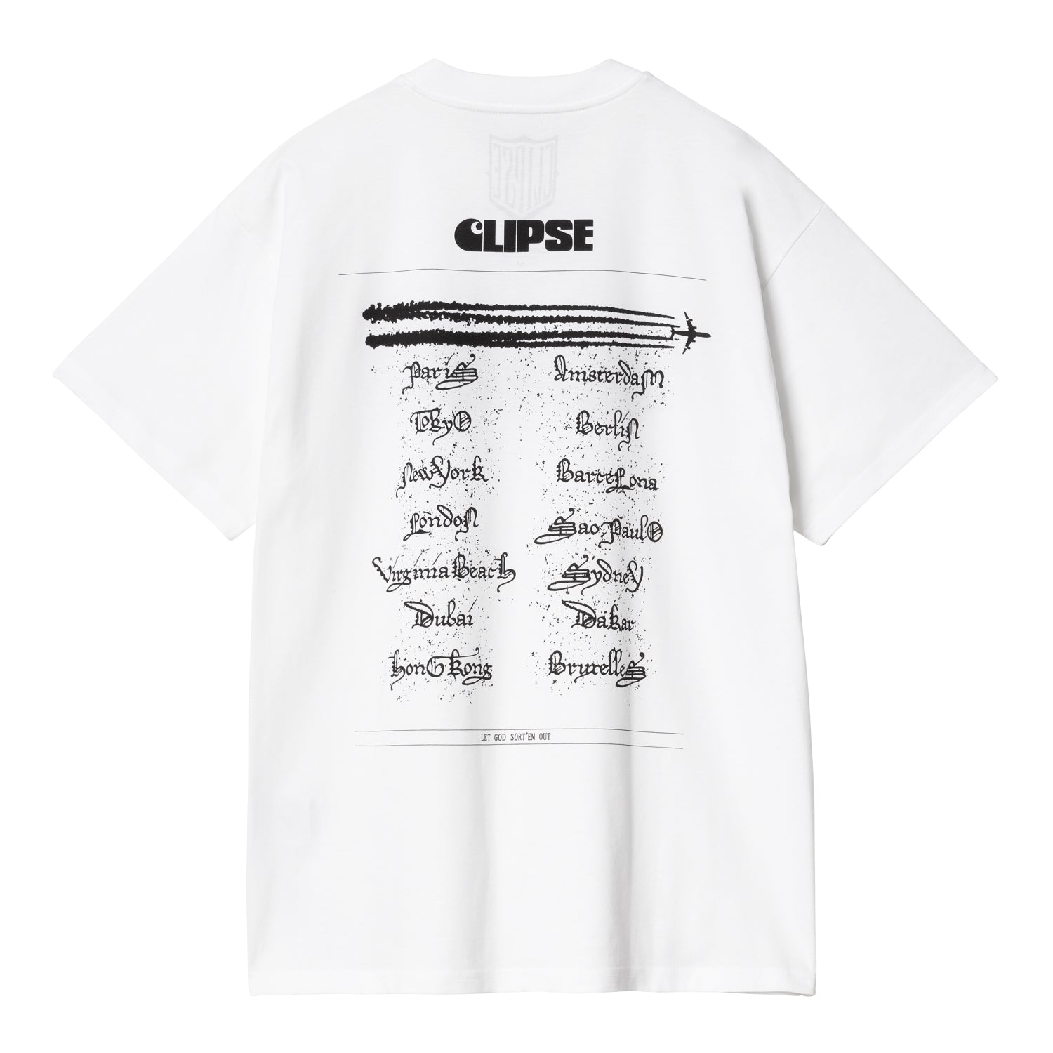 S/S CLIPSE / WIP T-SHIRT - White / Black