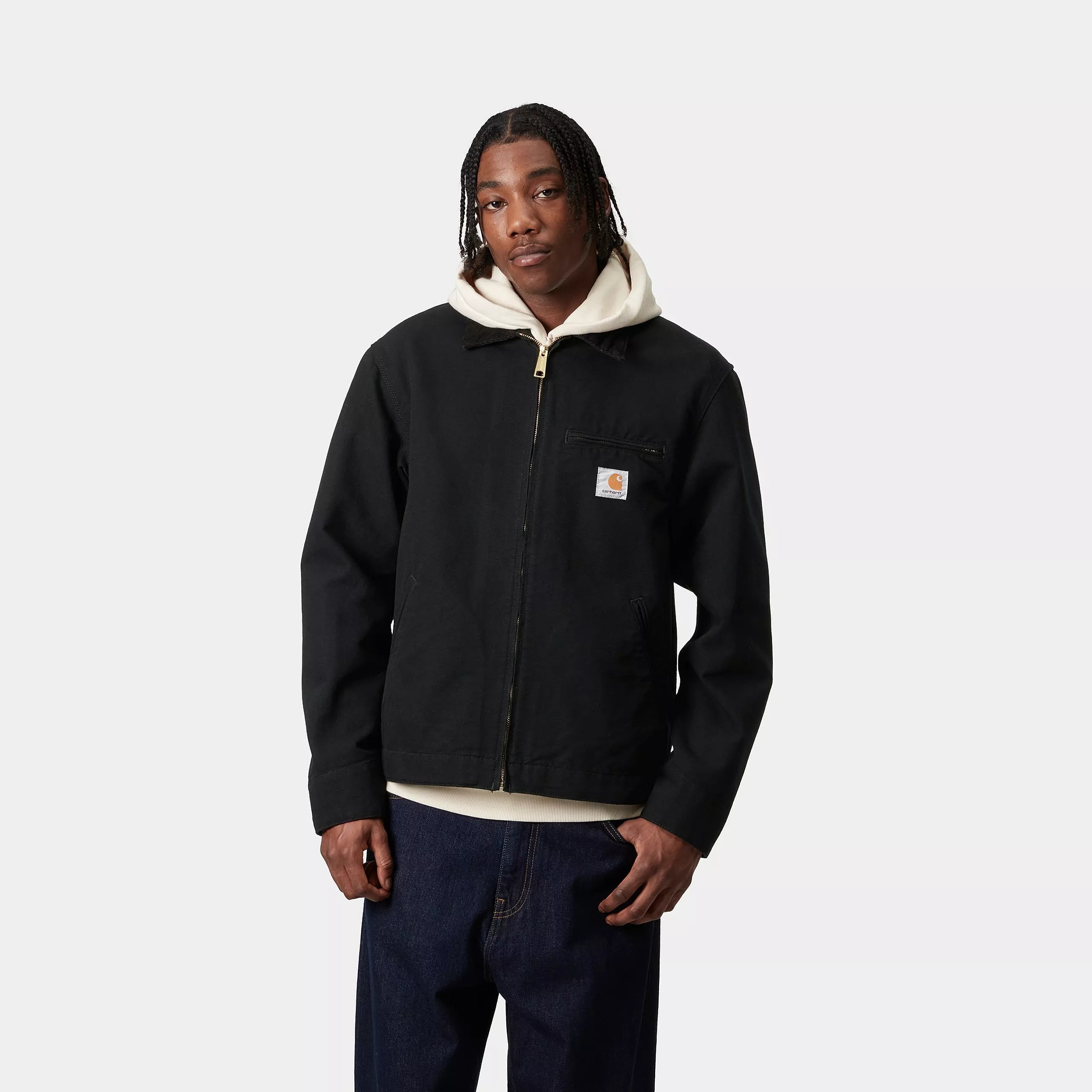 DETROIT JACKET - Black / Black (rinsed)