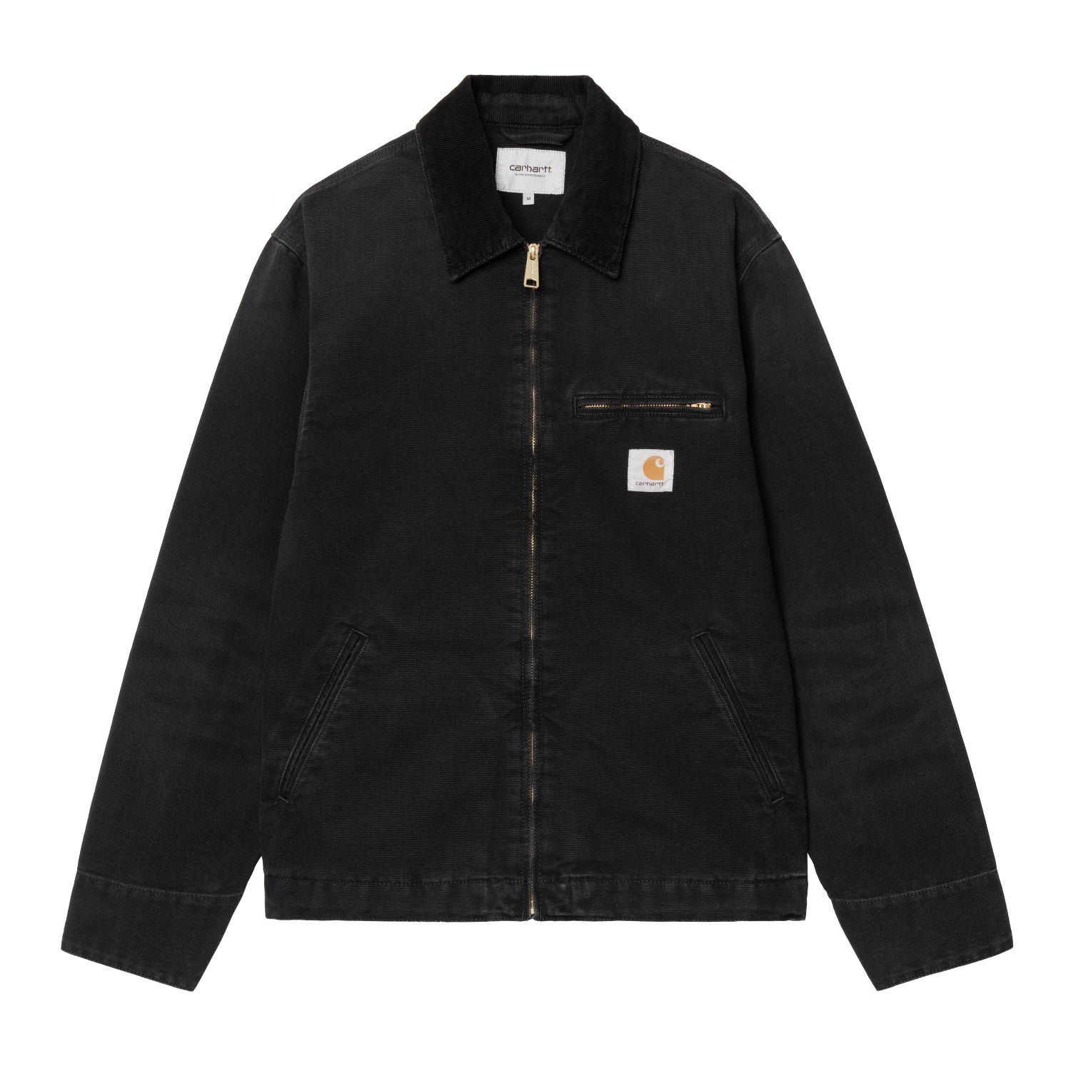 DETROIT JACKET - Black / Black (stone canvas)