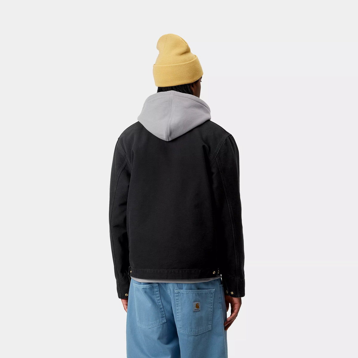 DETROIT JACKET - Black / Black (stone canvas) 3