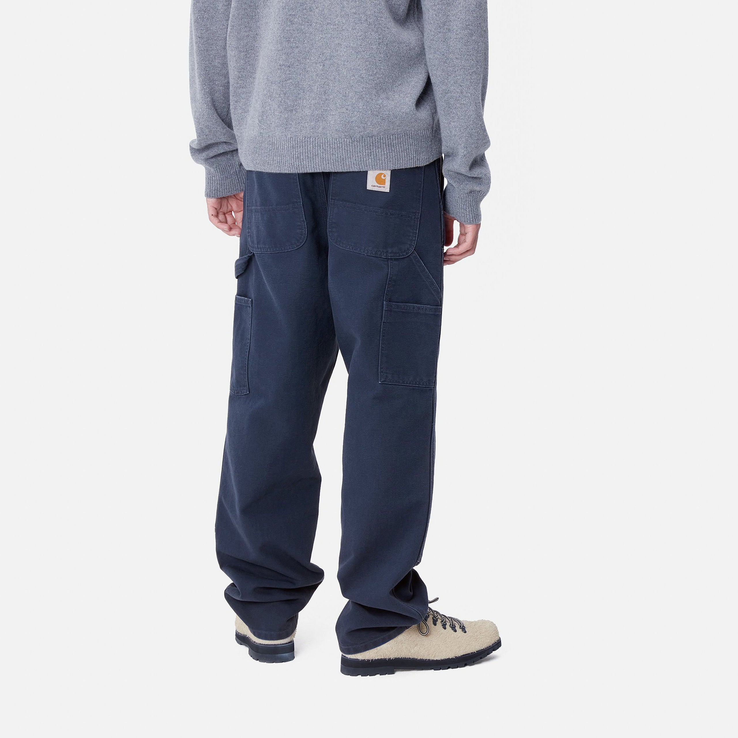 DOUBLE KNEE PANT - Air Force Blue (aged canvas)