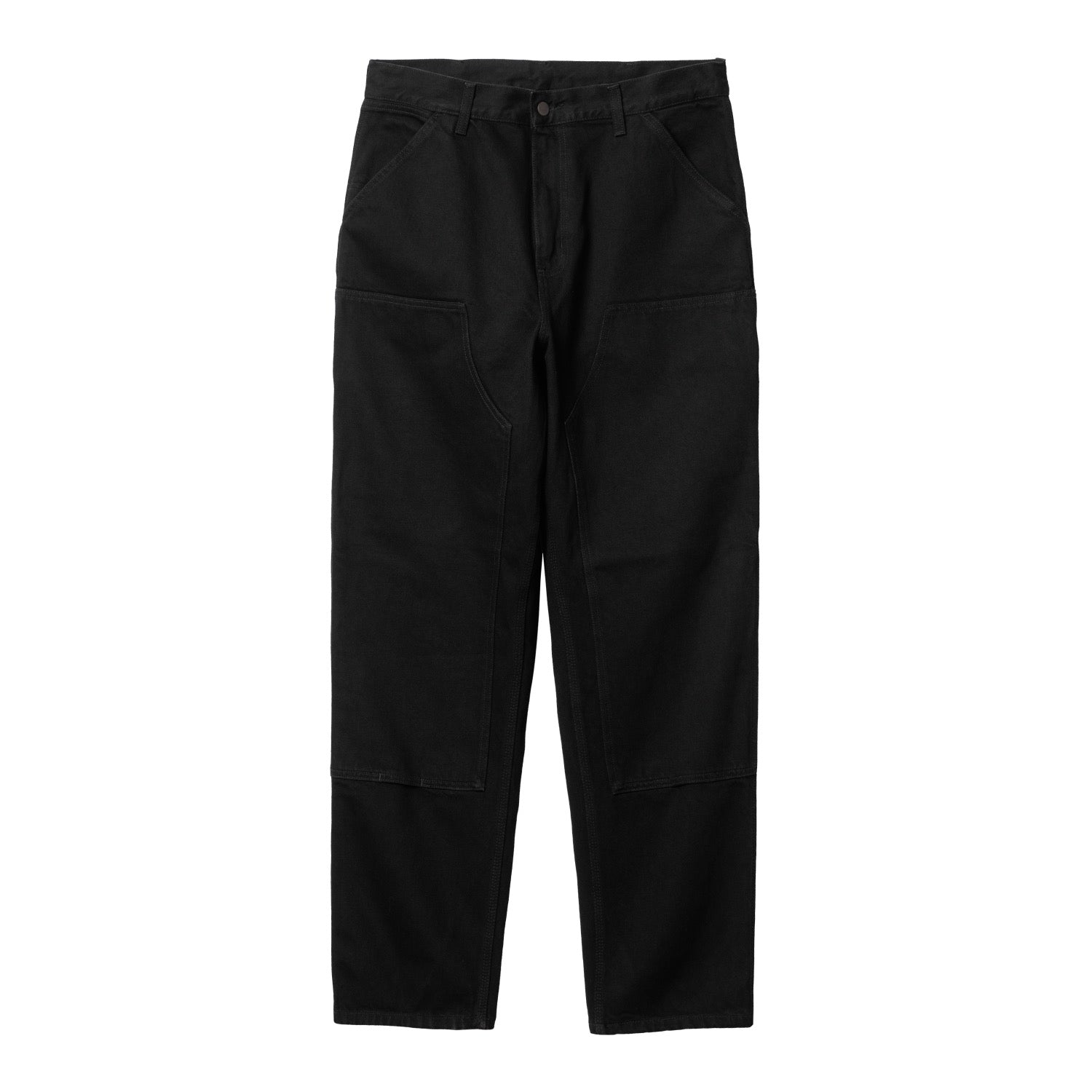 DOUBLE KNEE PANT - Black (rinsed)