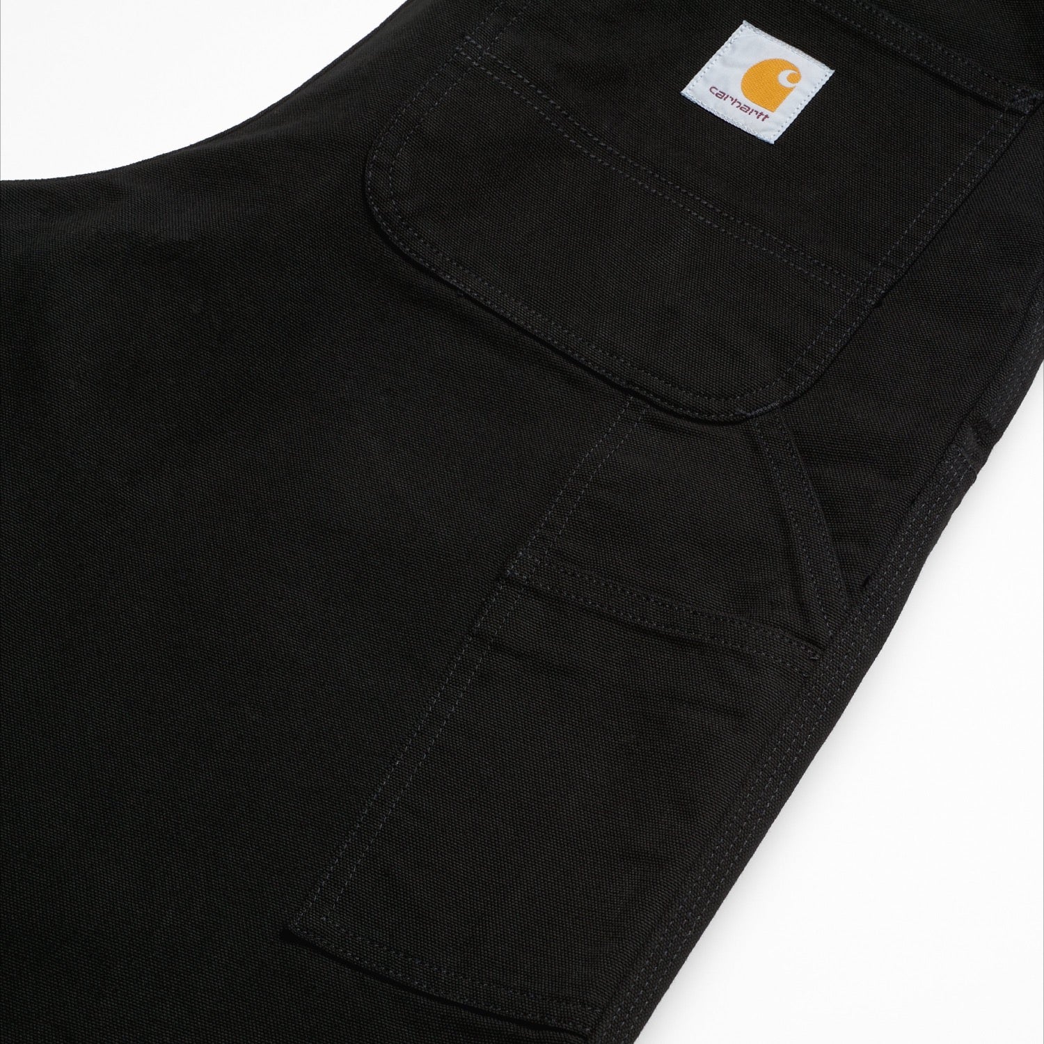 DOUBLE KNEE PANT - Black (rinsed)