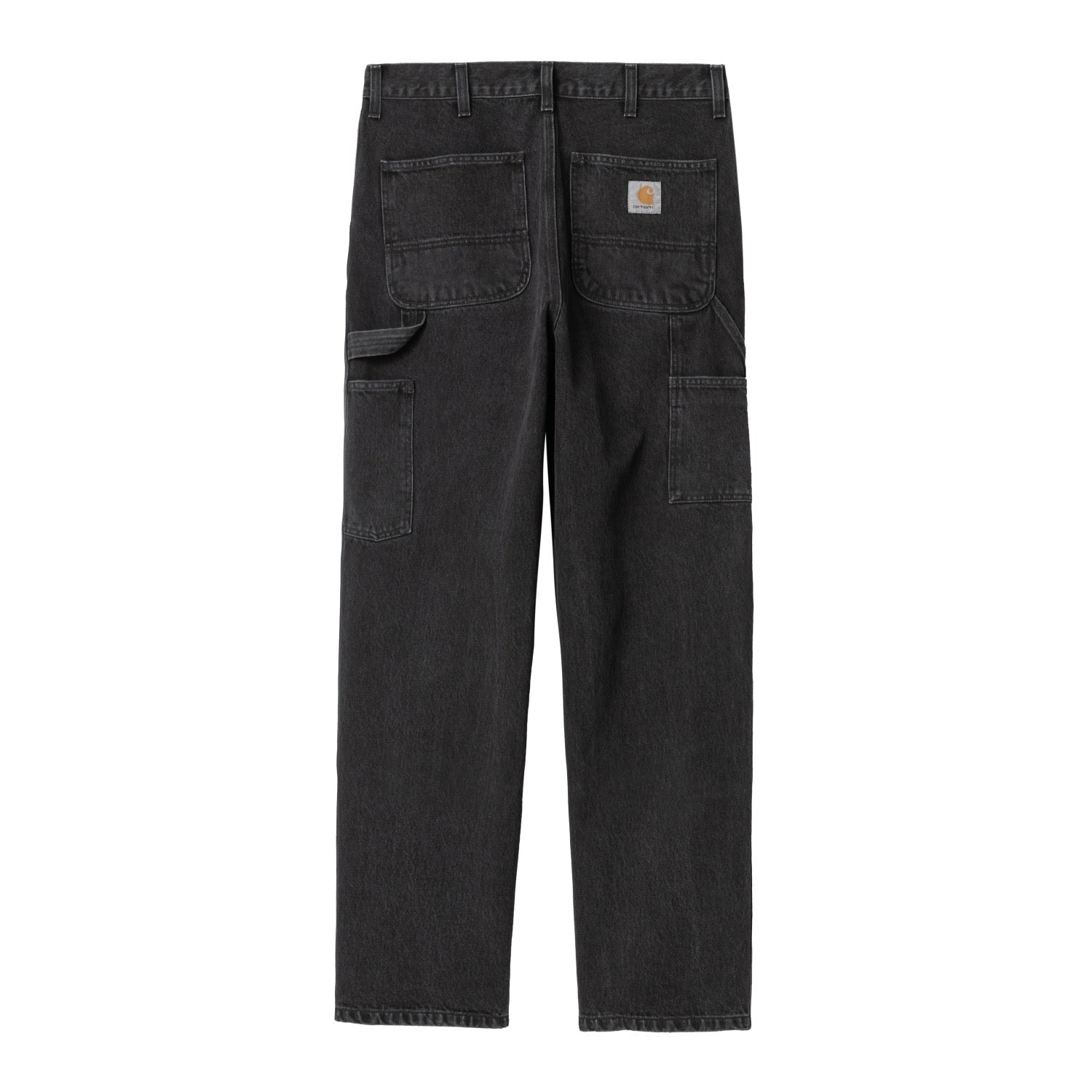 DOUBLE KNEE PANT - Black (stone washed)