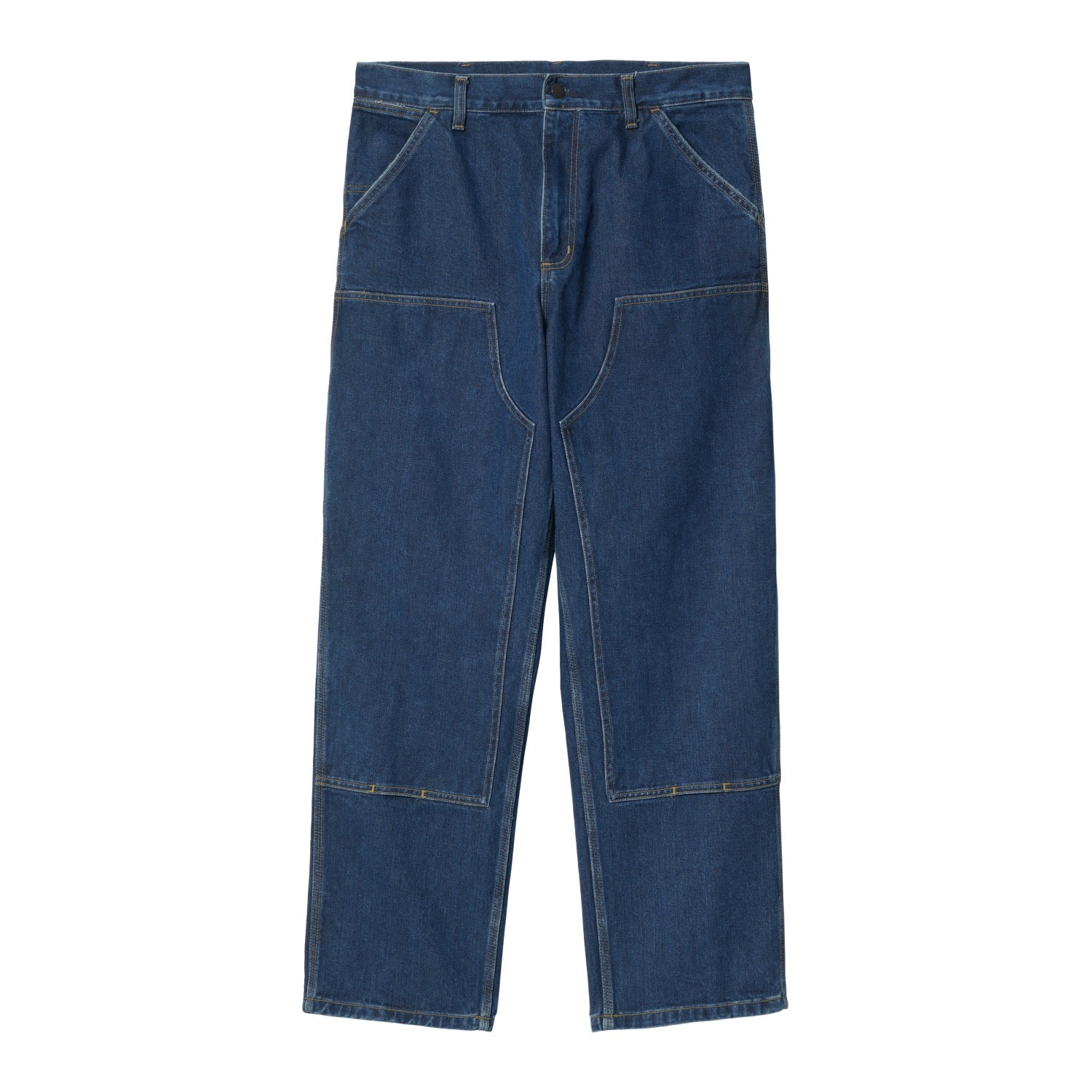 DOUBLE KNEE PANT - Blue (stone washed)