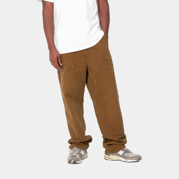DOUBLE KNEE PANT - Deep H Brown (aged canvas)