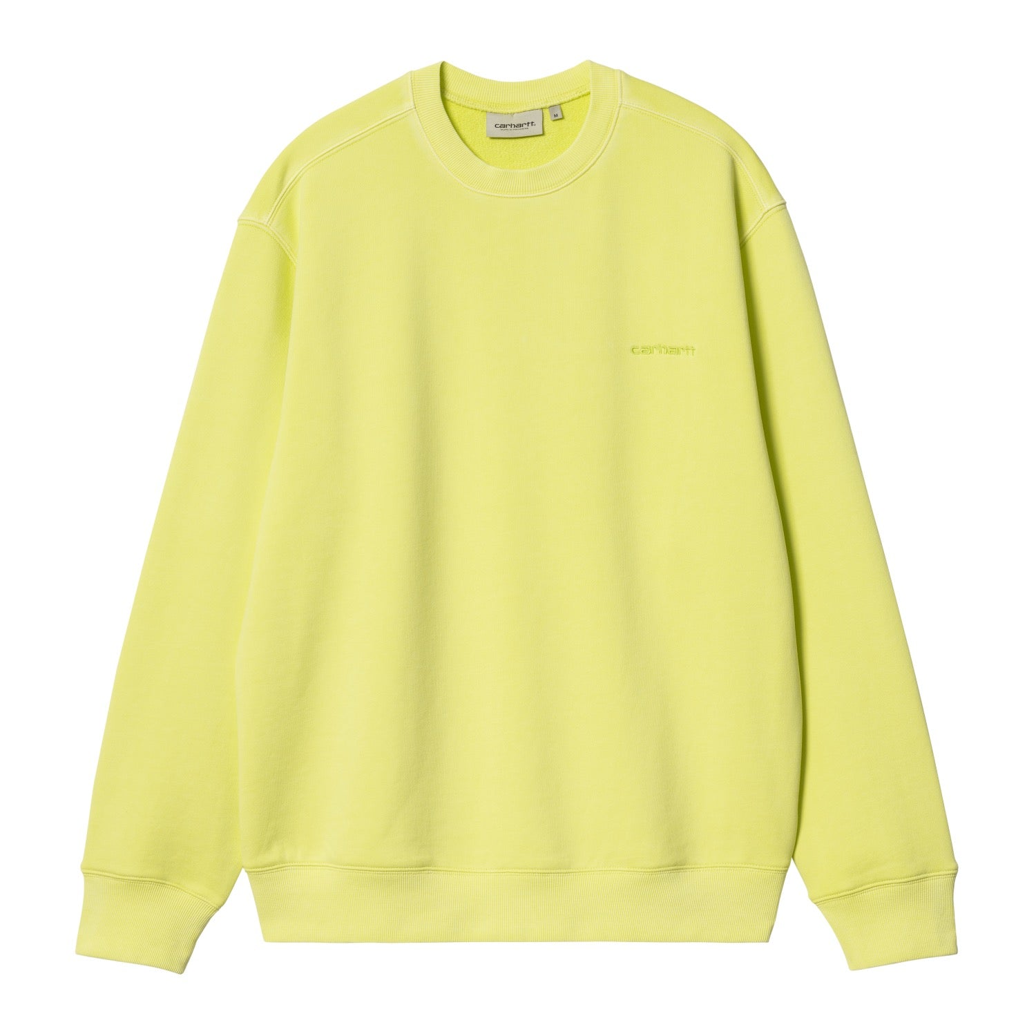 DUSTER SCRIPT SWEAT - Arctic Lime (garment dyed) 1