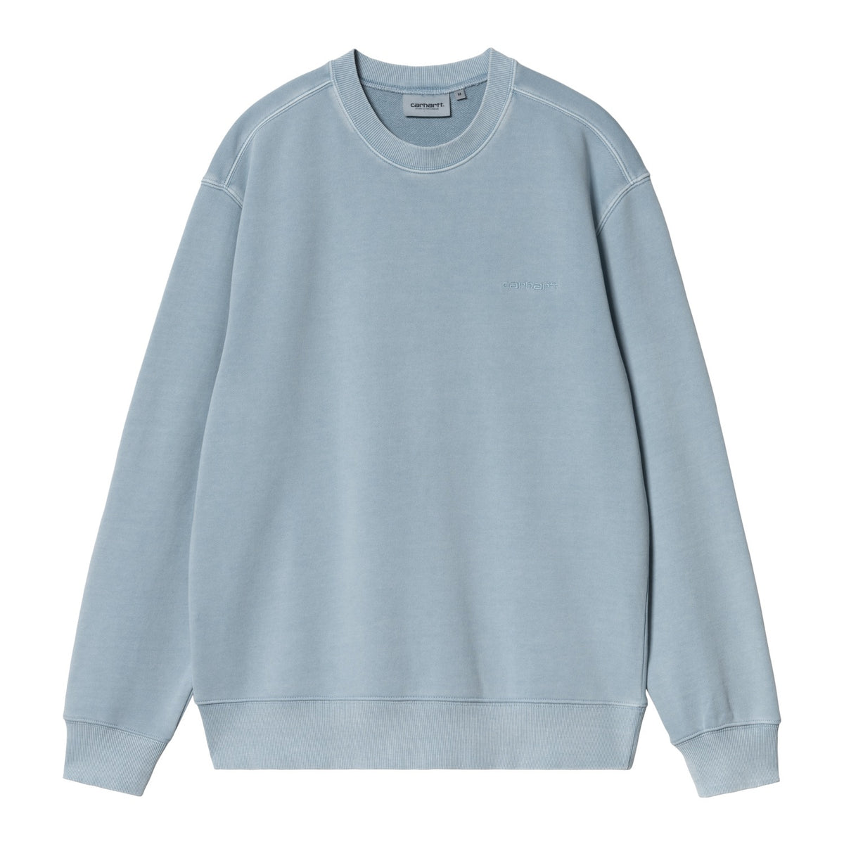 DUSTER SCRIPT SWEAT - Misty Sky (garment dyed) 1