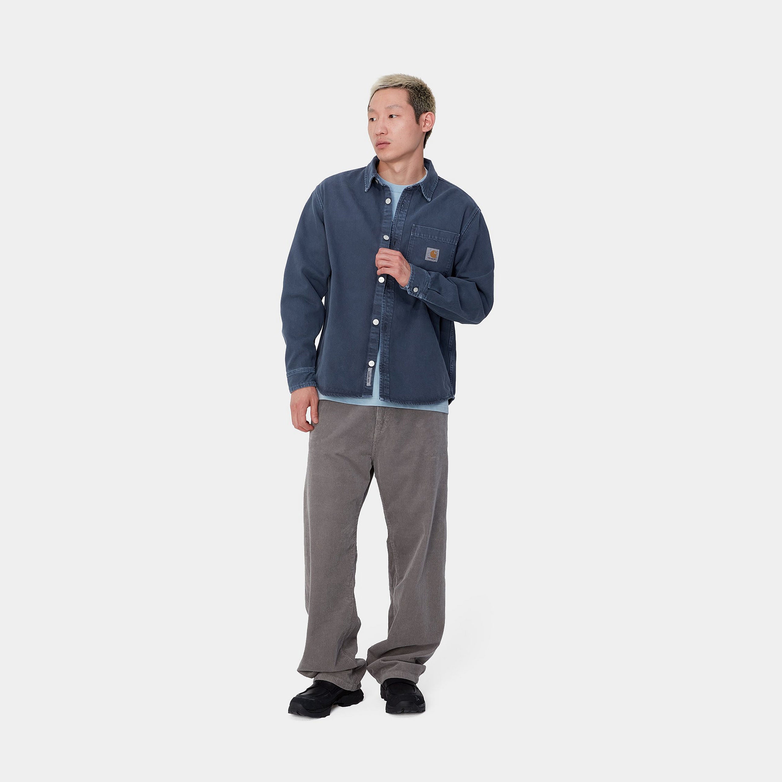 GEORGE SHIRT JAC - Air Force Blue (stone dyed)