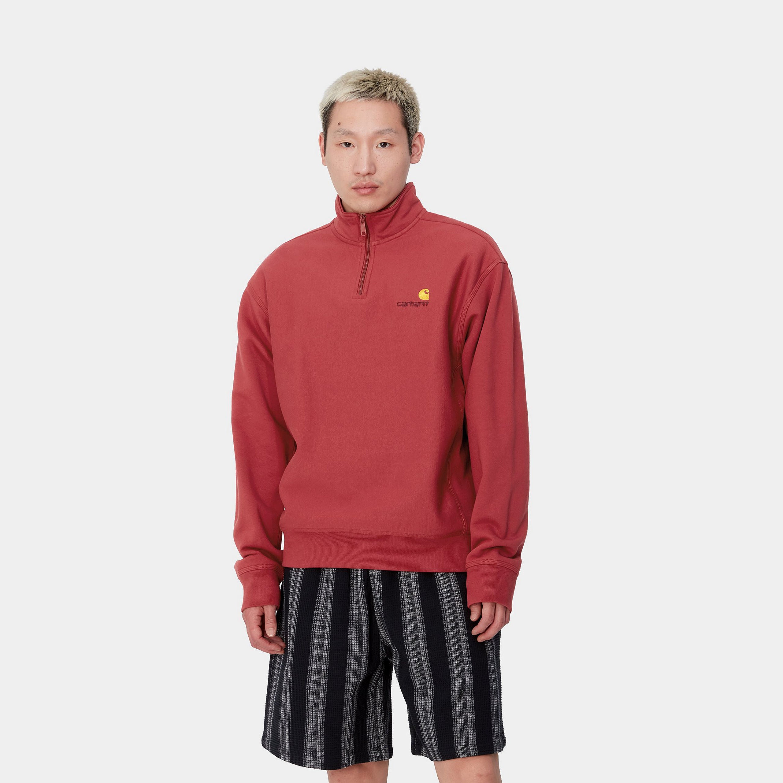 HALF ZIP AMERICAN SCRIPT SWEATSHIRT - Tuscany 2