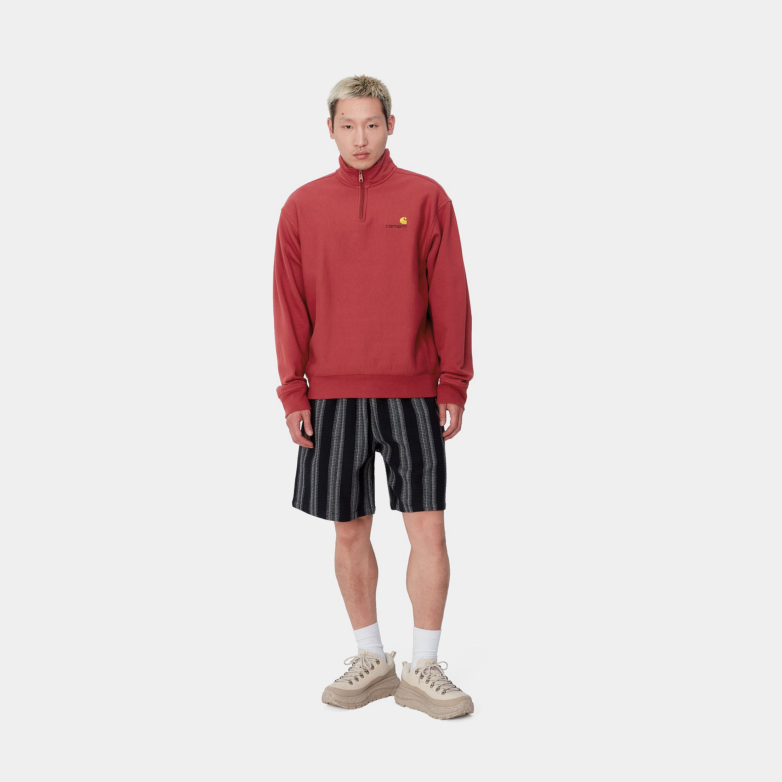 HALF ZIP AMERICAN SCRIPT SWEATSHIRT - Tuscany 4