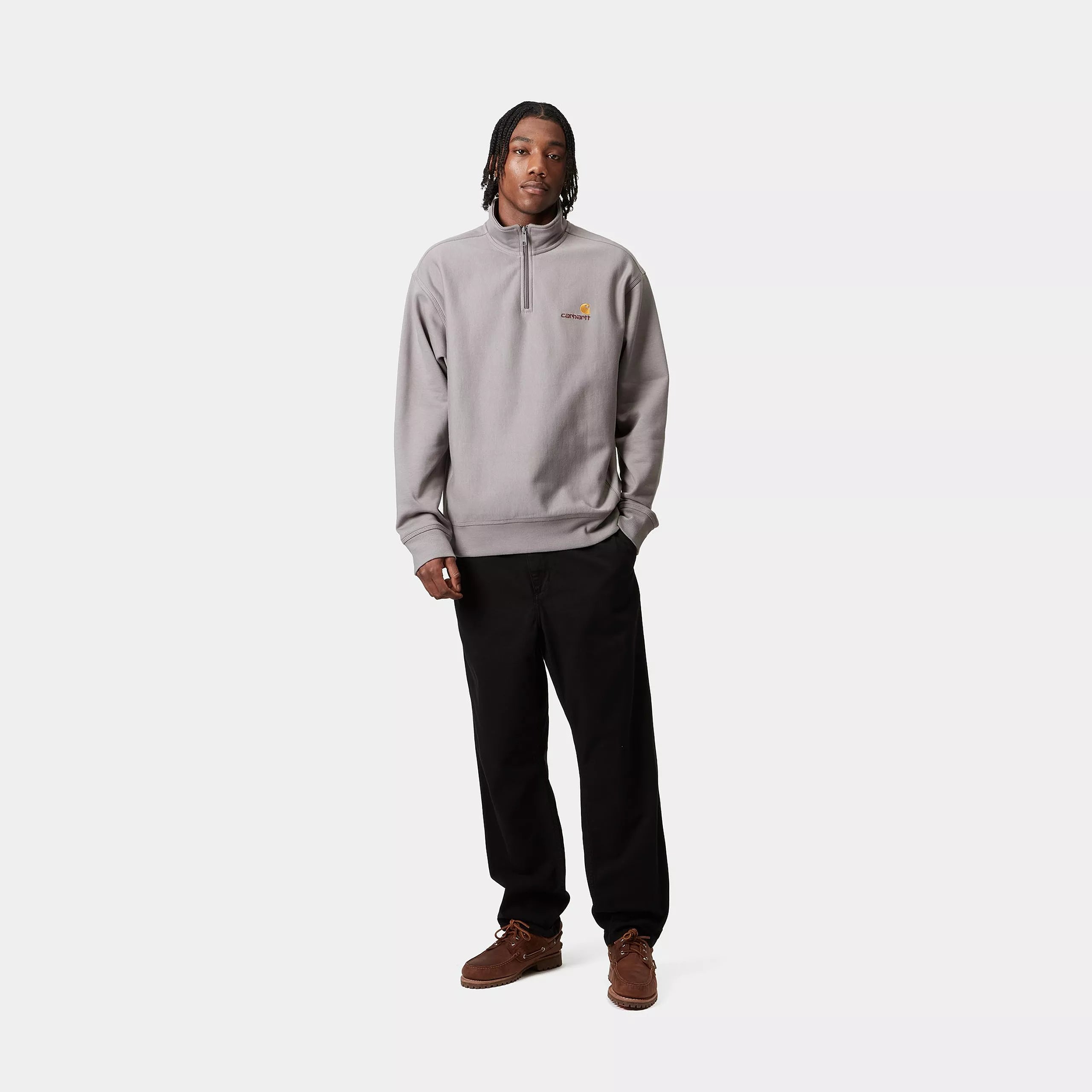 HALF ZIP AMERICAN SCRIPT SWEAT - Yosemite