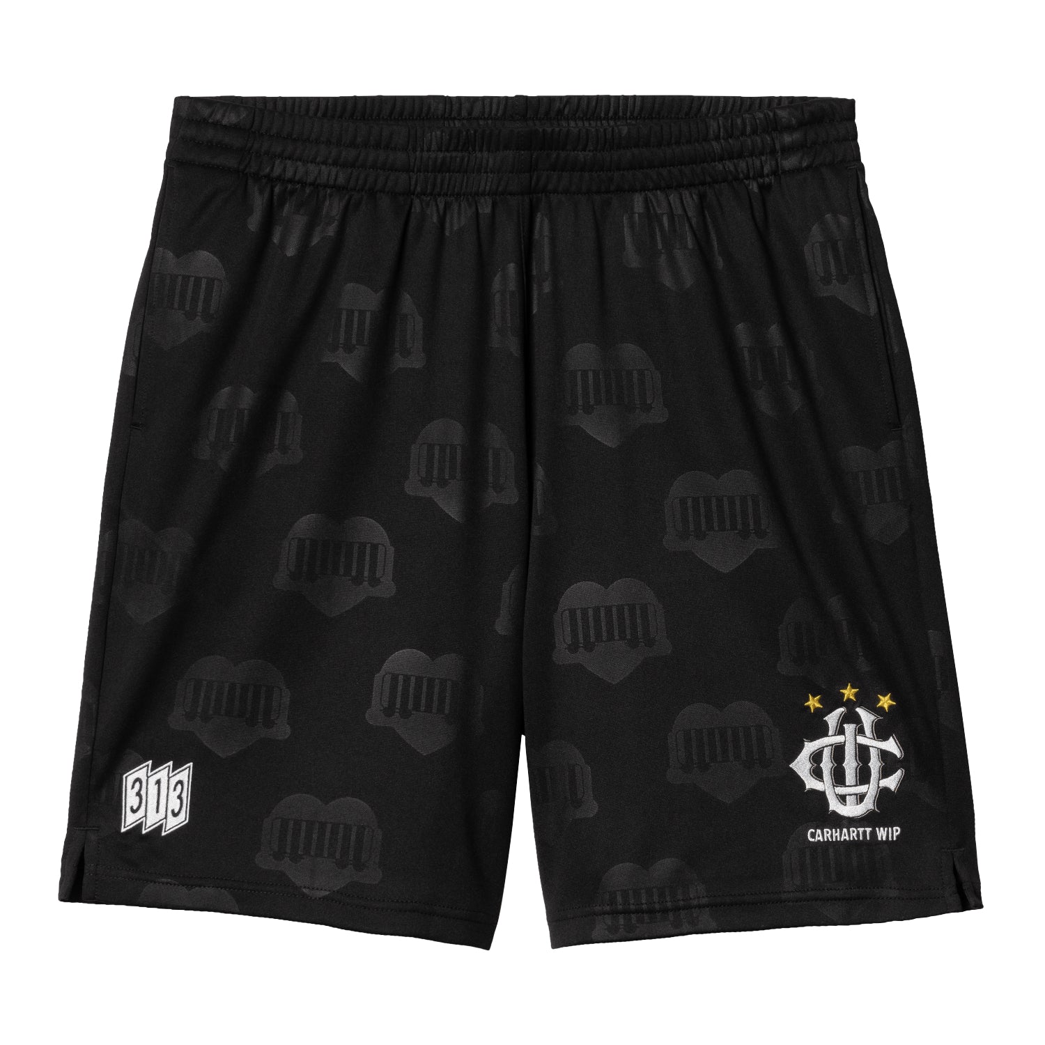 HARTT’S FOOTBALL SHORT - Heart Train Jacquard, Black