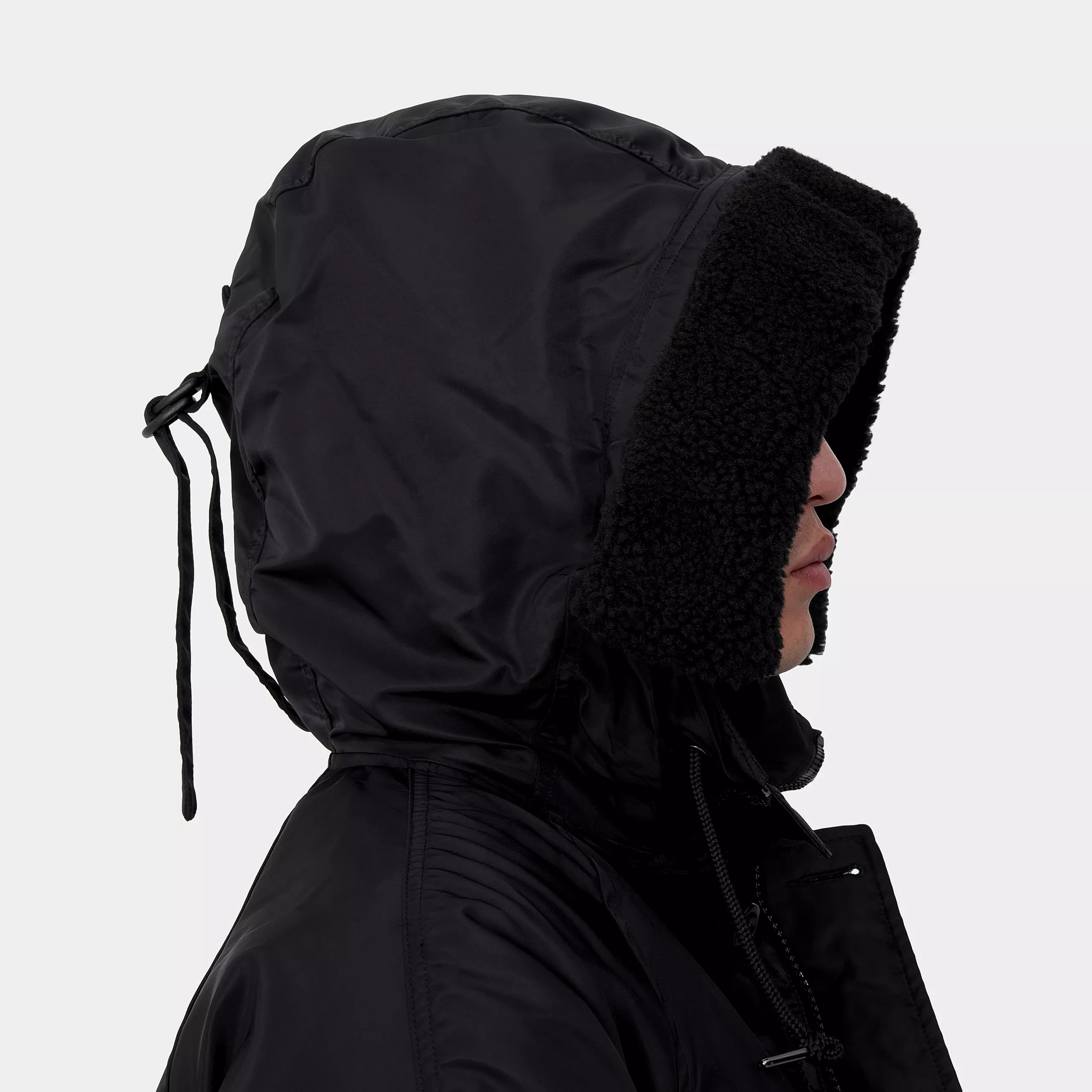 HOODED OLTEN PARKA - Black