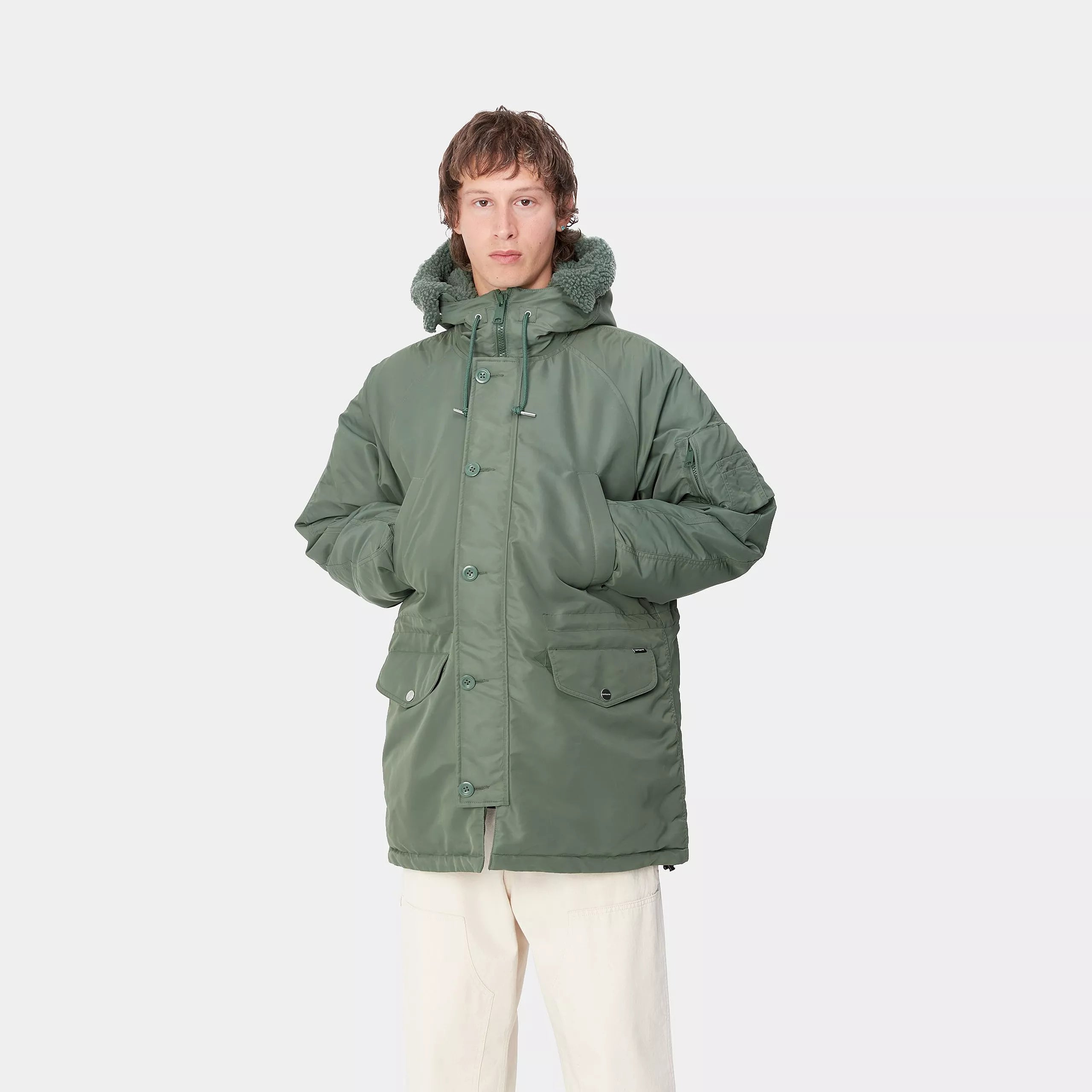 HOODED OLTEN PARKA - Duck Green 2
