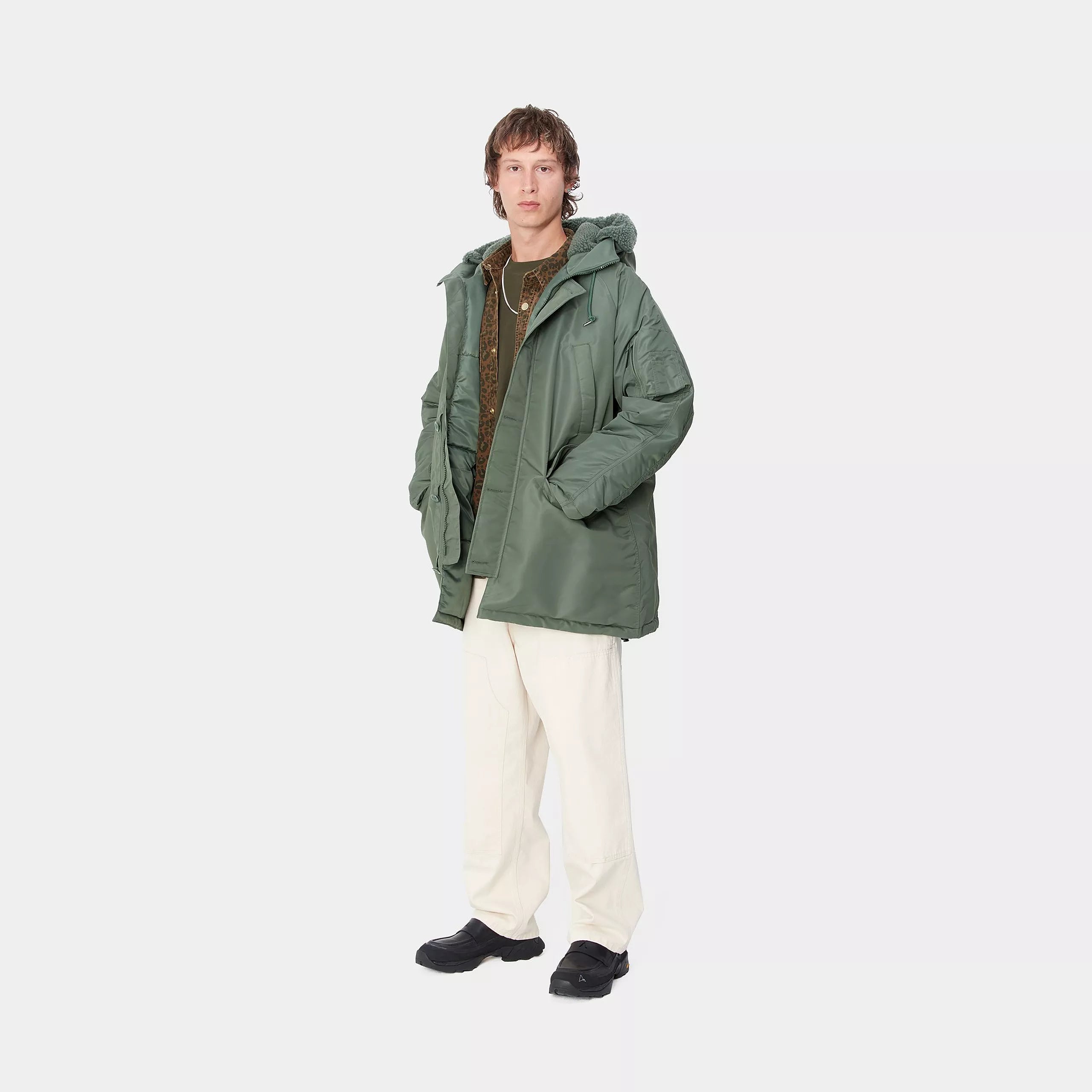 HOODED OLTEN PARKA - Duck Green 5