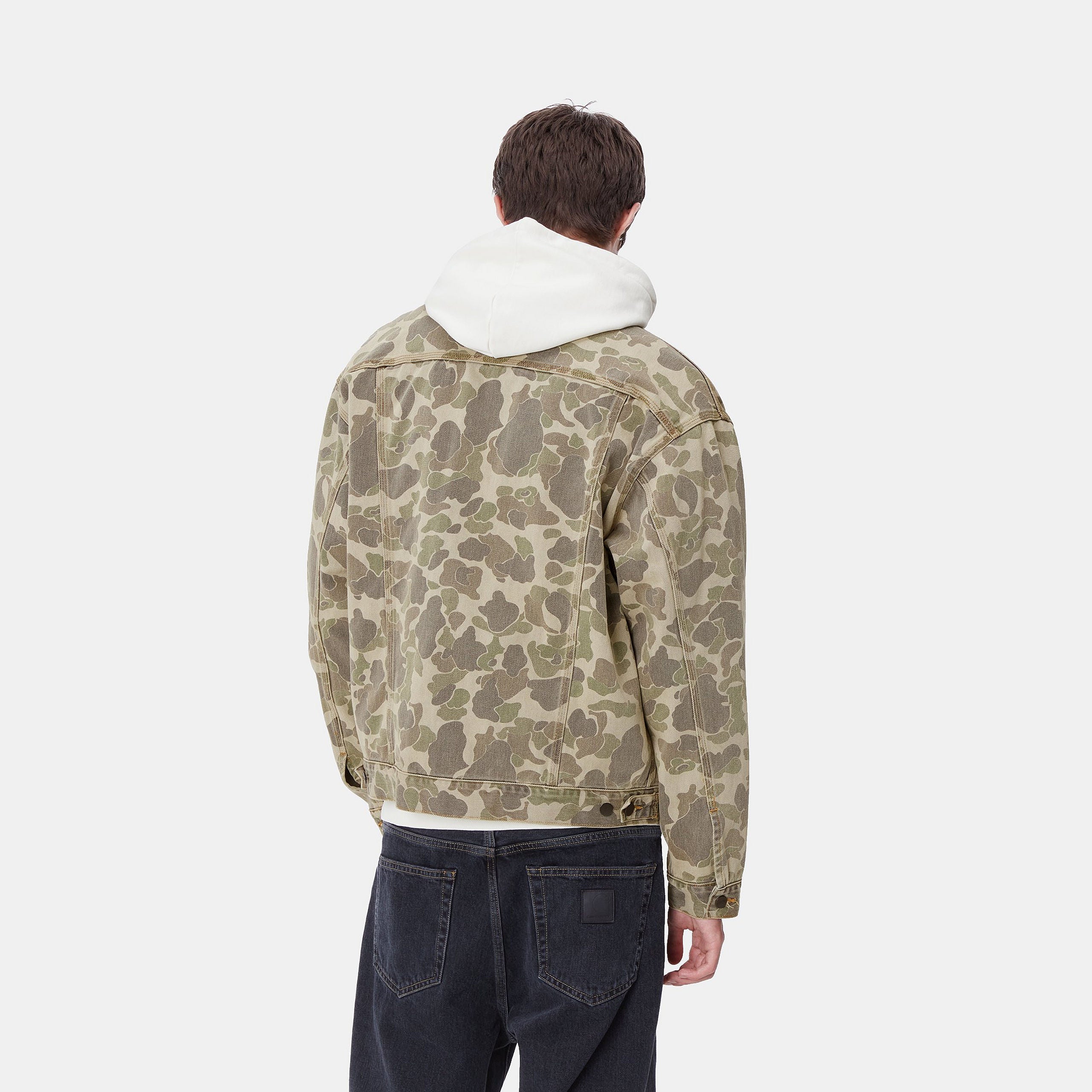 DUCK HELSTON JACKET - Camo Duck, Black (bleached)