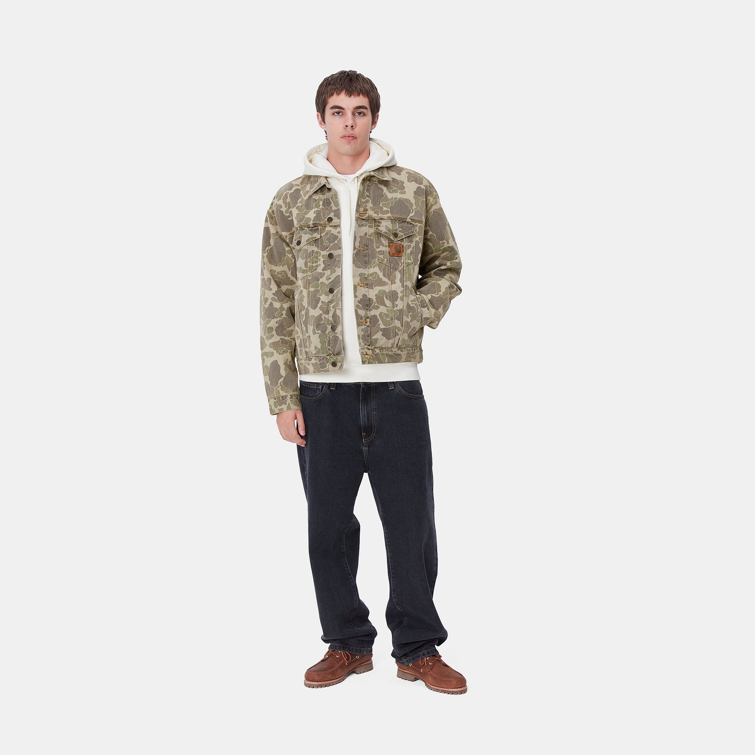 DUCK HELSTON JACKET - Camo Duck, Black (bleached)