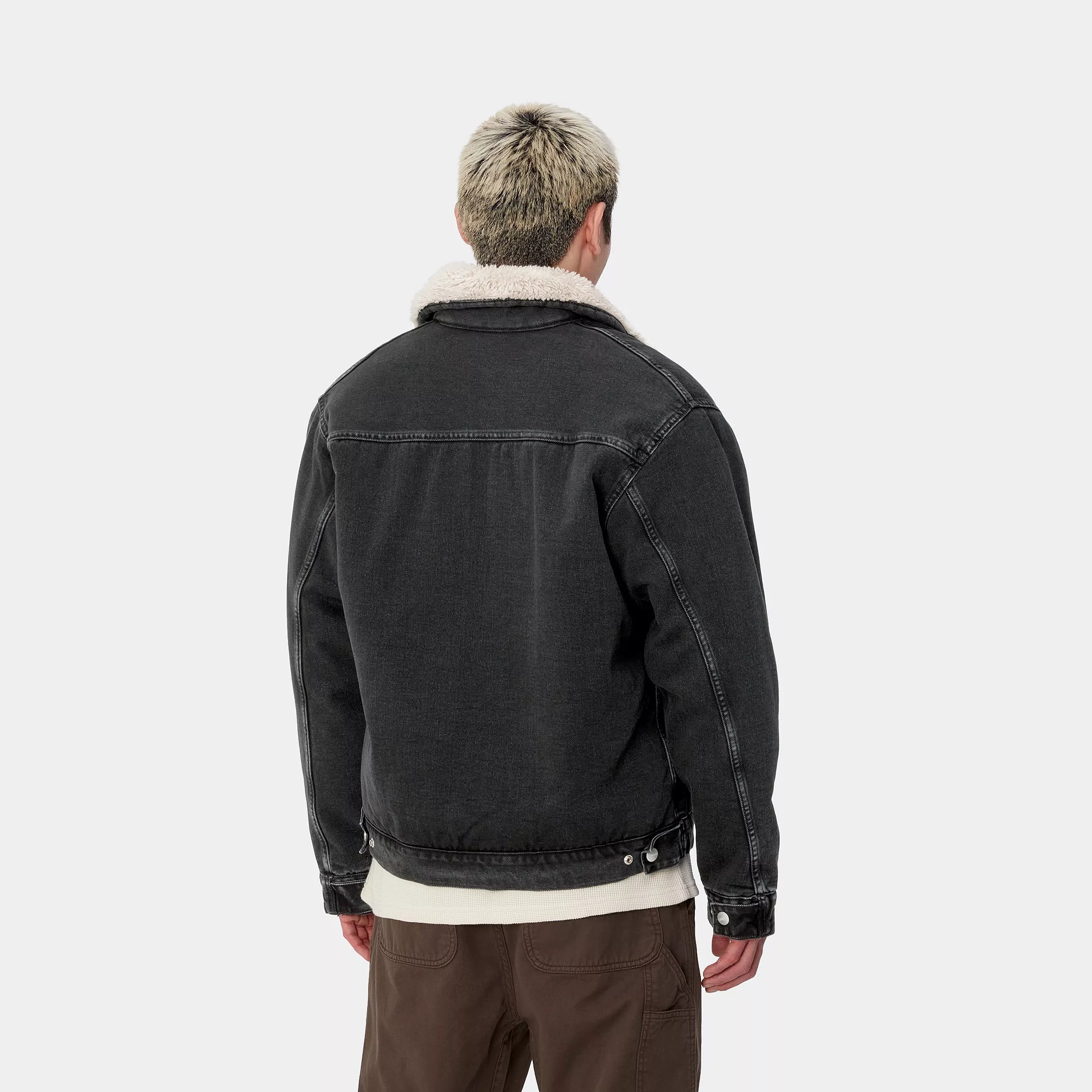 HERALD JACKET - Black / Wall (stone washed)