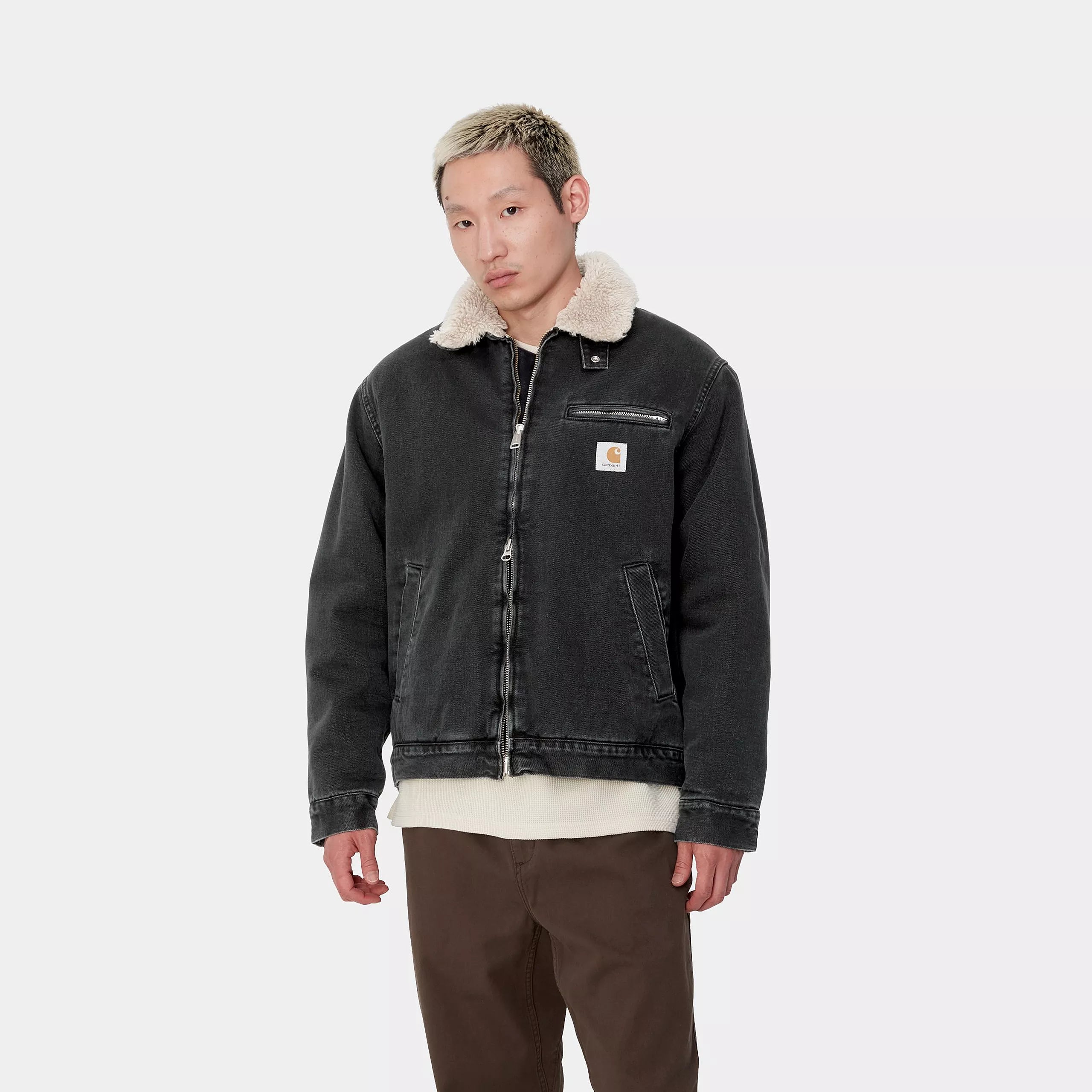 HERALD JACKET - Black / Wall (stone washed)