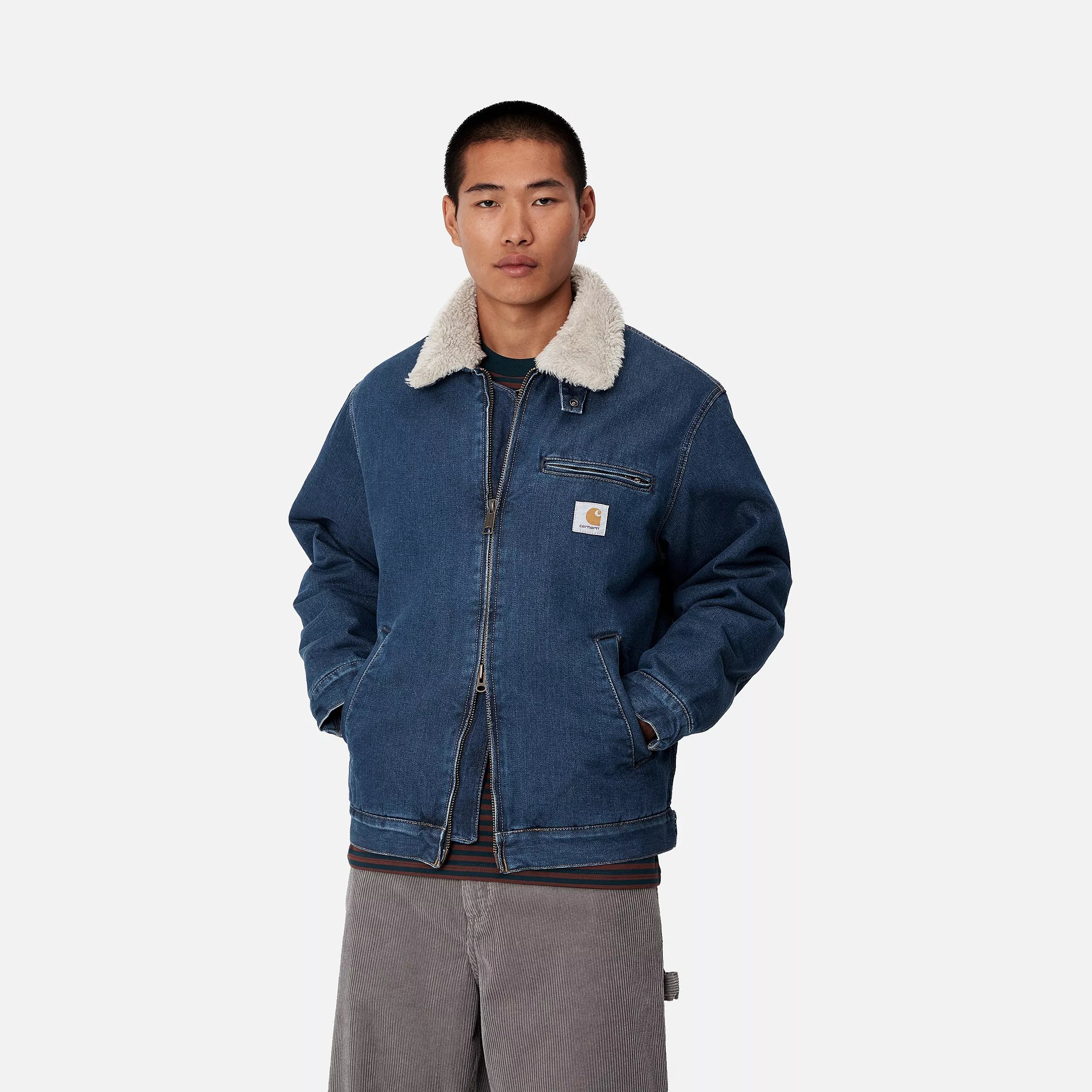 HERALD JACKET - Blue / Wall (stone washed)