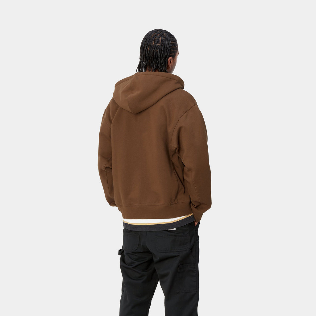 HOODED AMERICAN SCRIPT JACKET - Lumber