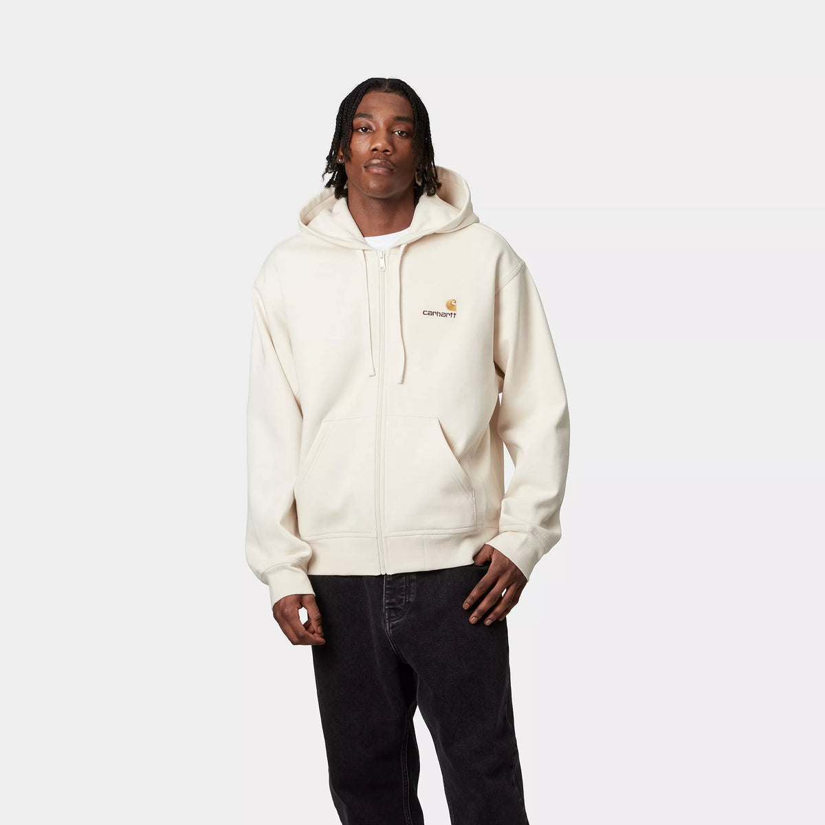 HOODED AMERICAN SCRIPT JACKET - Natural 2