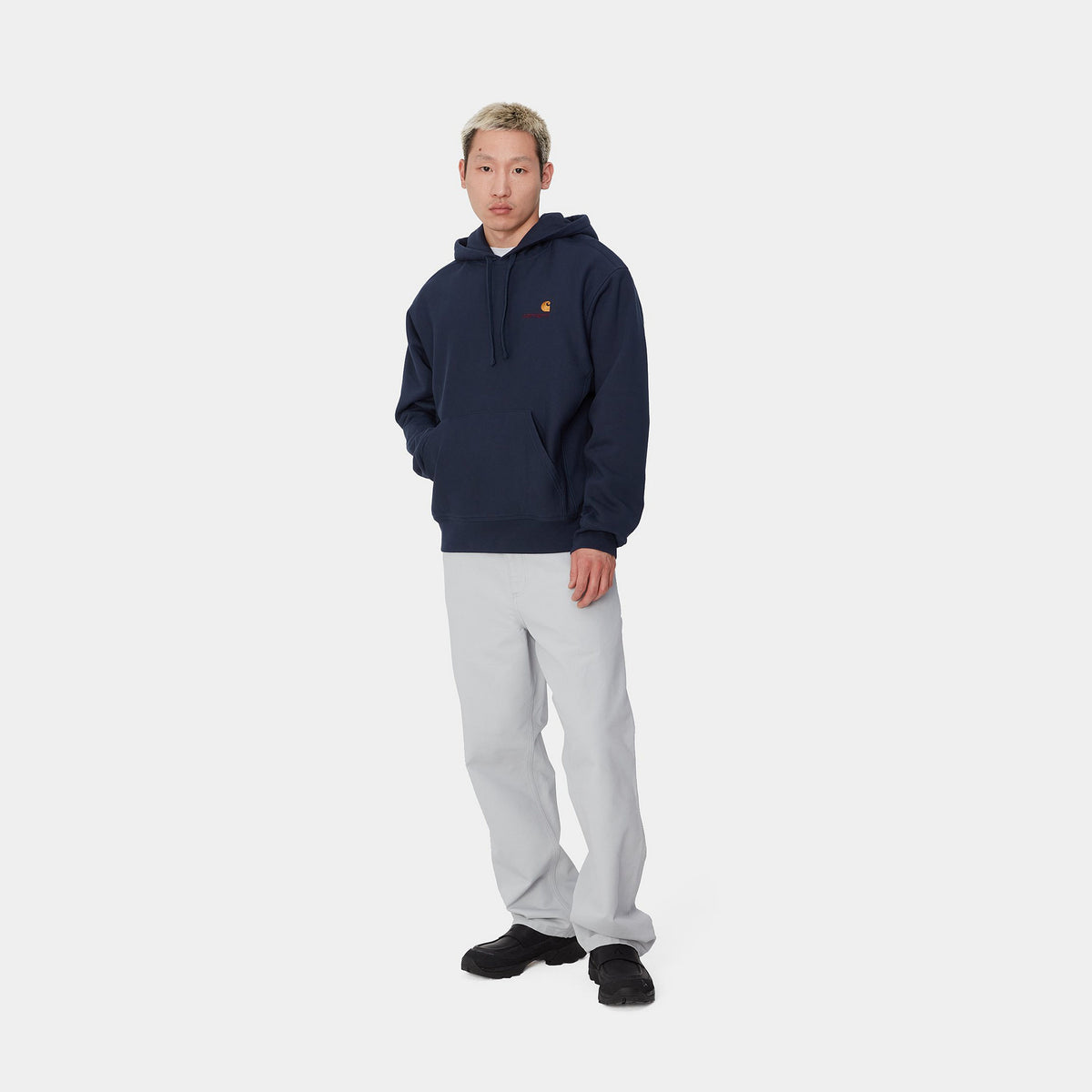 HOODED AMERICAN SCRIPT SWEATSHIRT - Air Force Blue 4