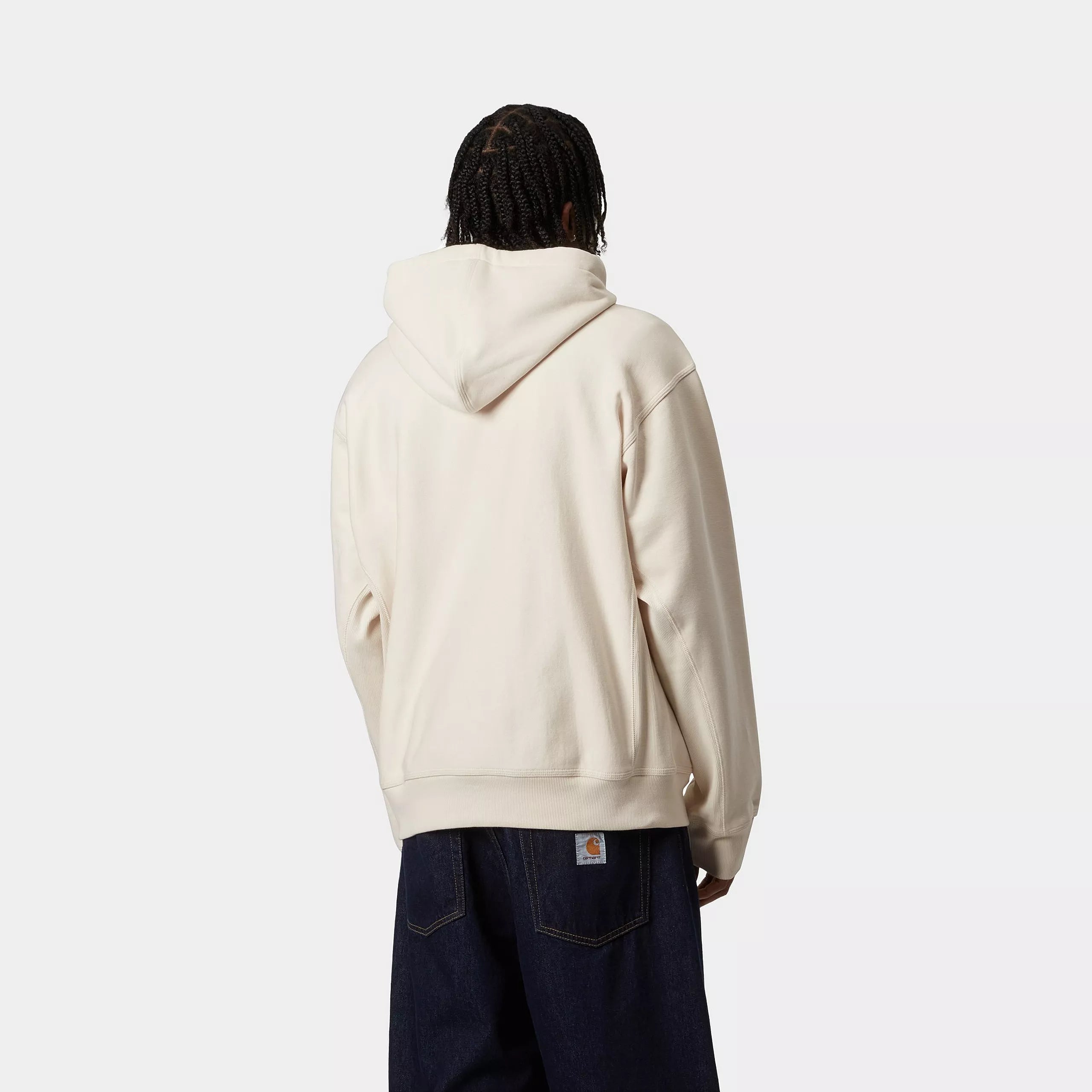 HOODED AMERICAN SCRIPT SWEAT - Natural