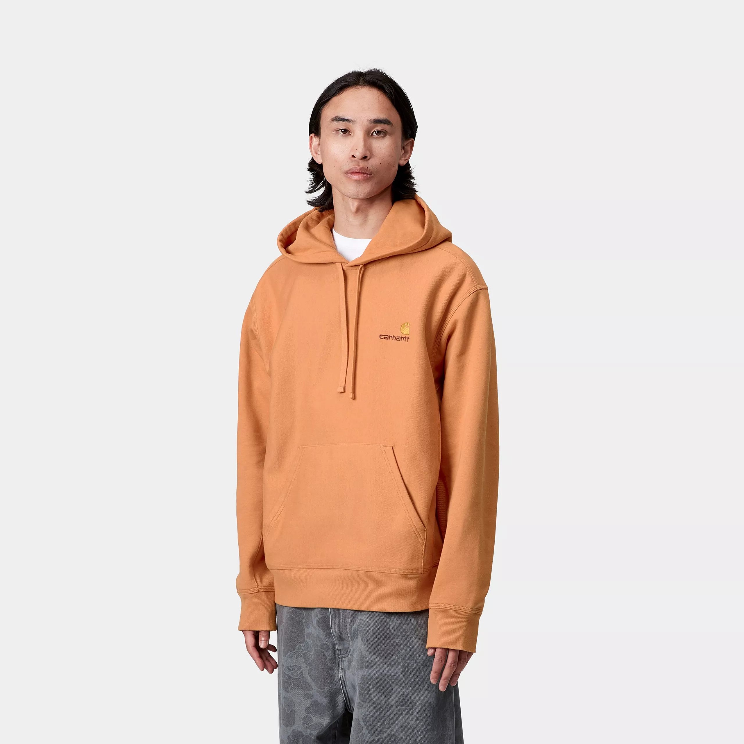 HOODED AMERICAN SCRIPT SWEAT - Redhaven