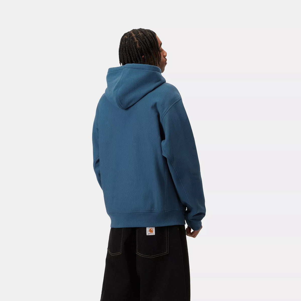 HOODED AMERICAN SCRIPT SWEAT - Sodalite 3