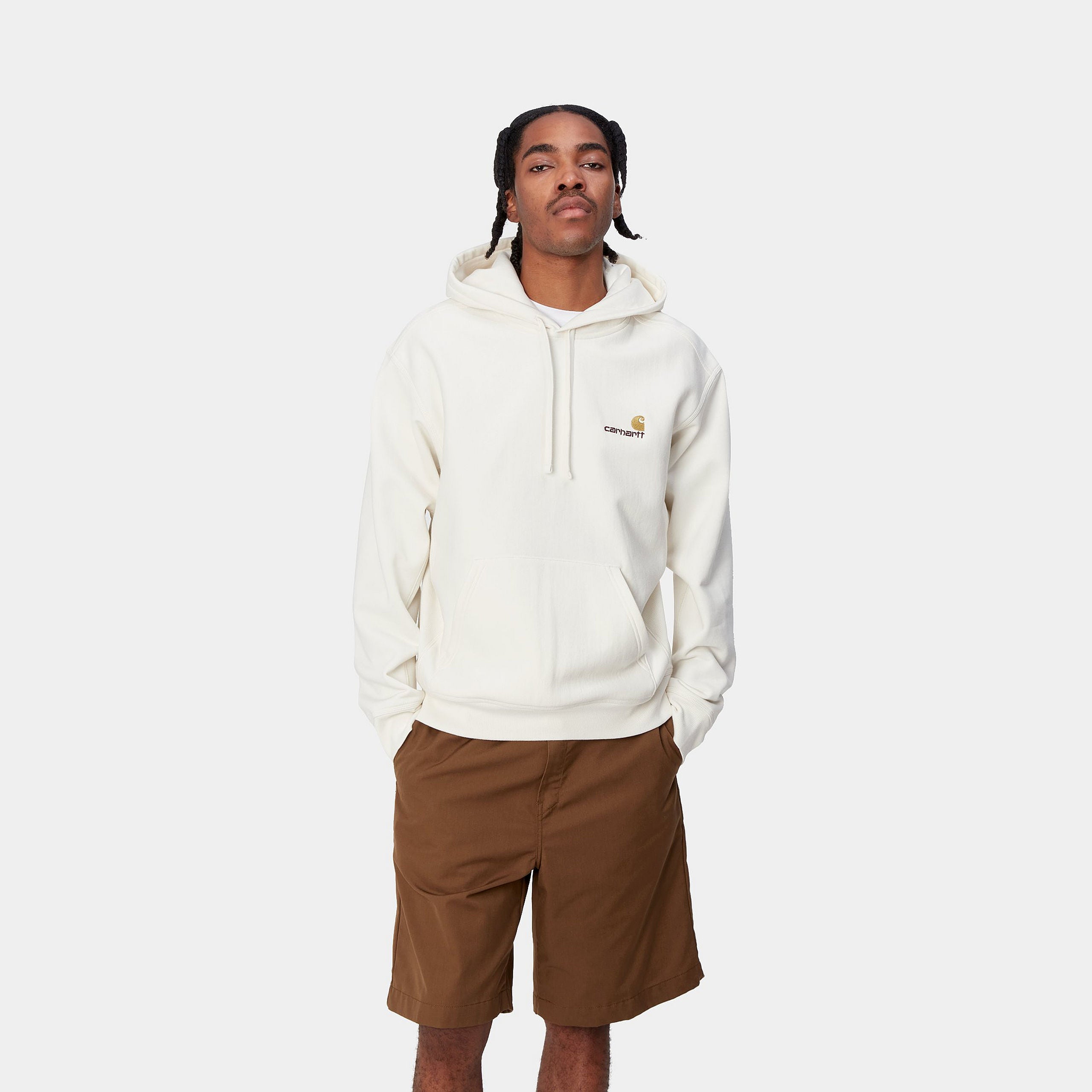 HOODED AMERICAN SCRIPT SWEATSHIRT - Wax