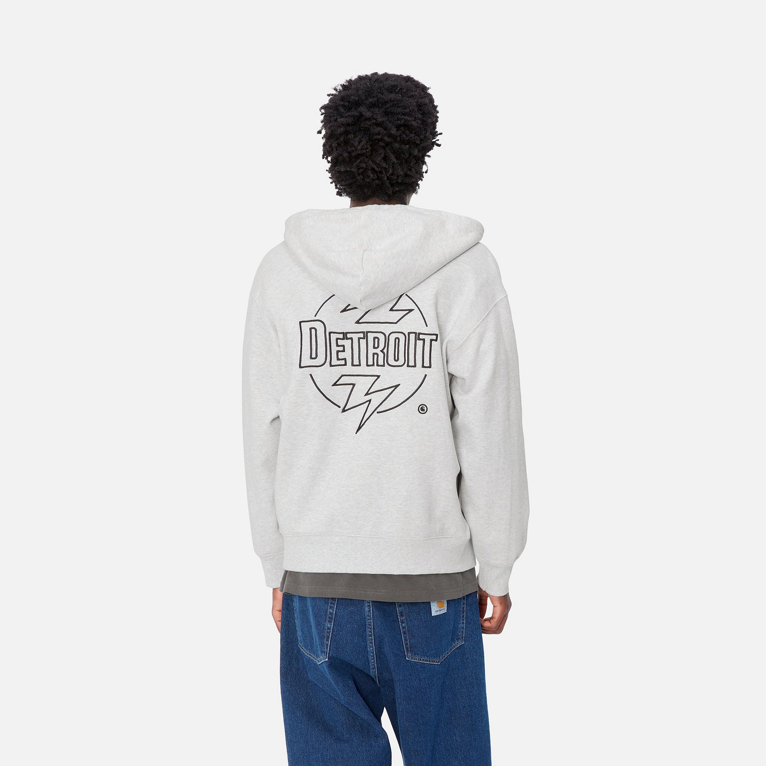 HOODED BLAZE JACKET - Ash Heather / Black 3