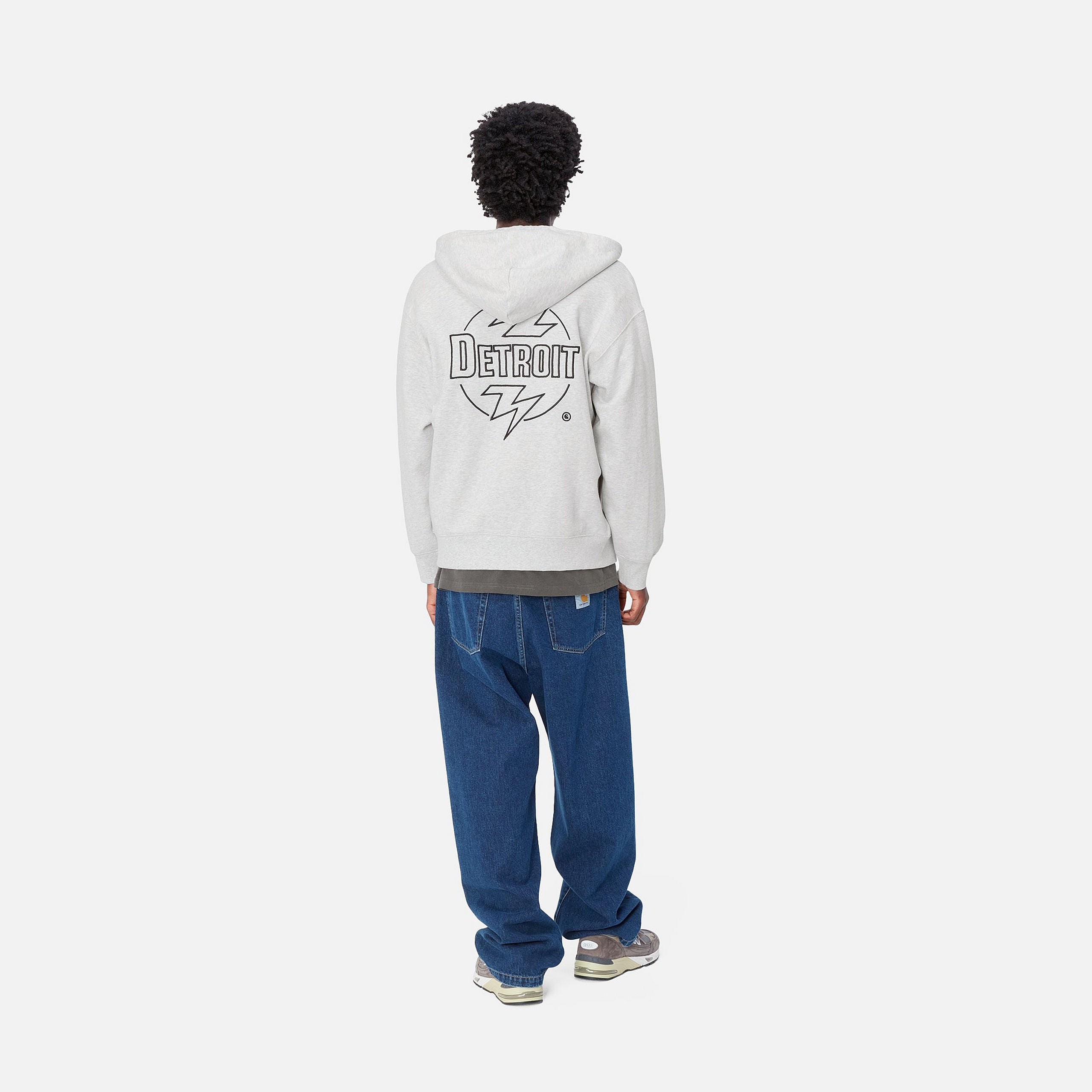 HOODED BLAZE JACKET - Ash Heather / Black 5