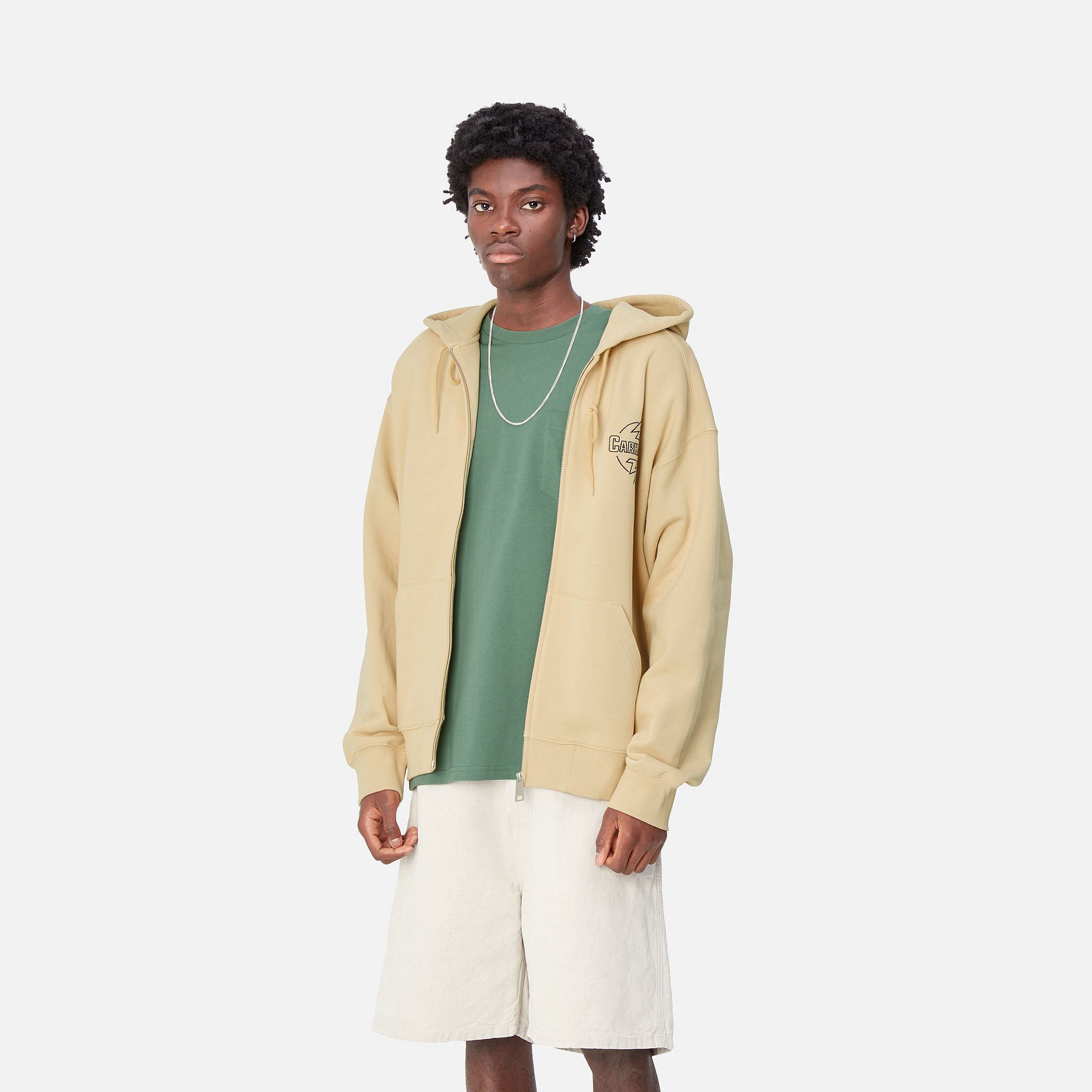 HOODED BLAZE JACKET - Cornsilk / Air Force Blue 4
