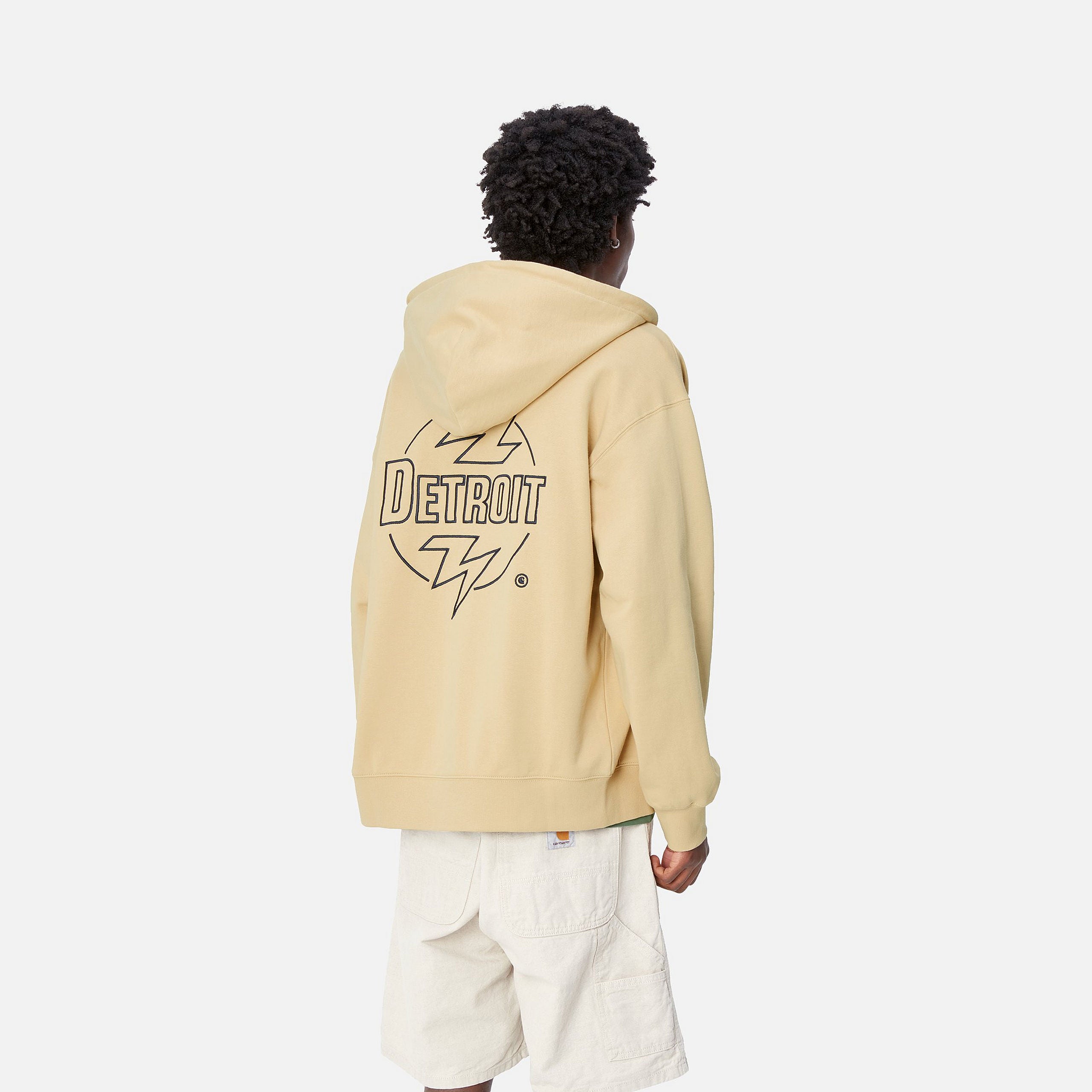 HOODED BLAZE JACKET - Cornsilk / Air Force Blue 3
