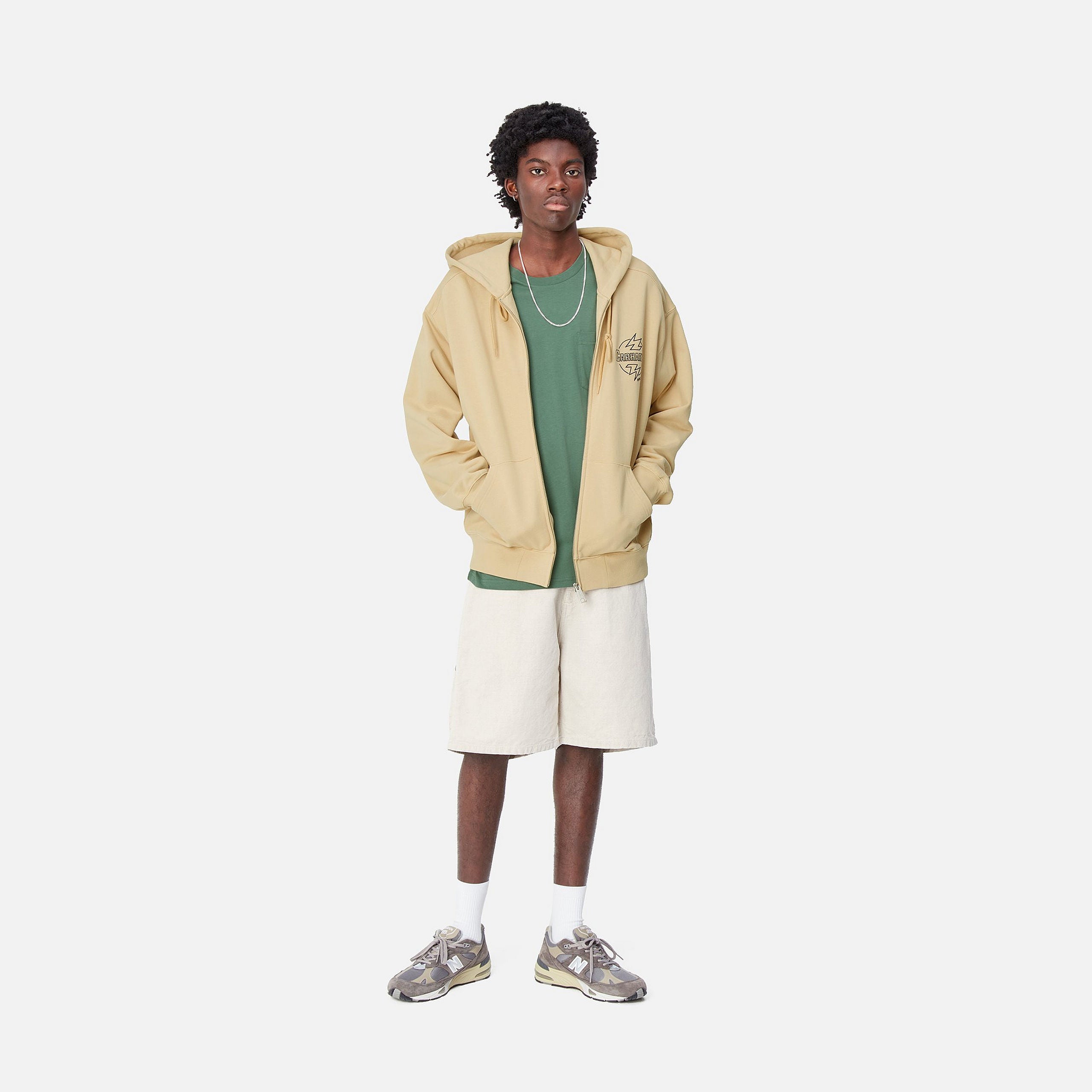 HOODED BLAZE JACKET - Cornsilk / Air Force Blue 5