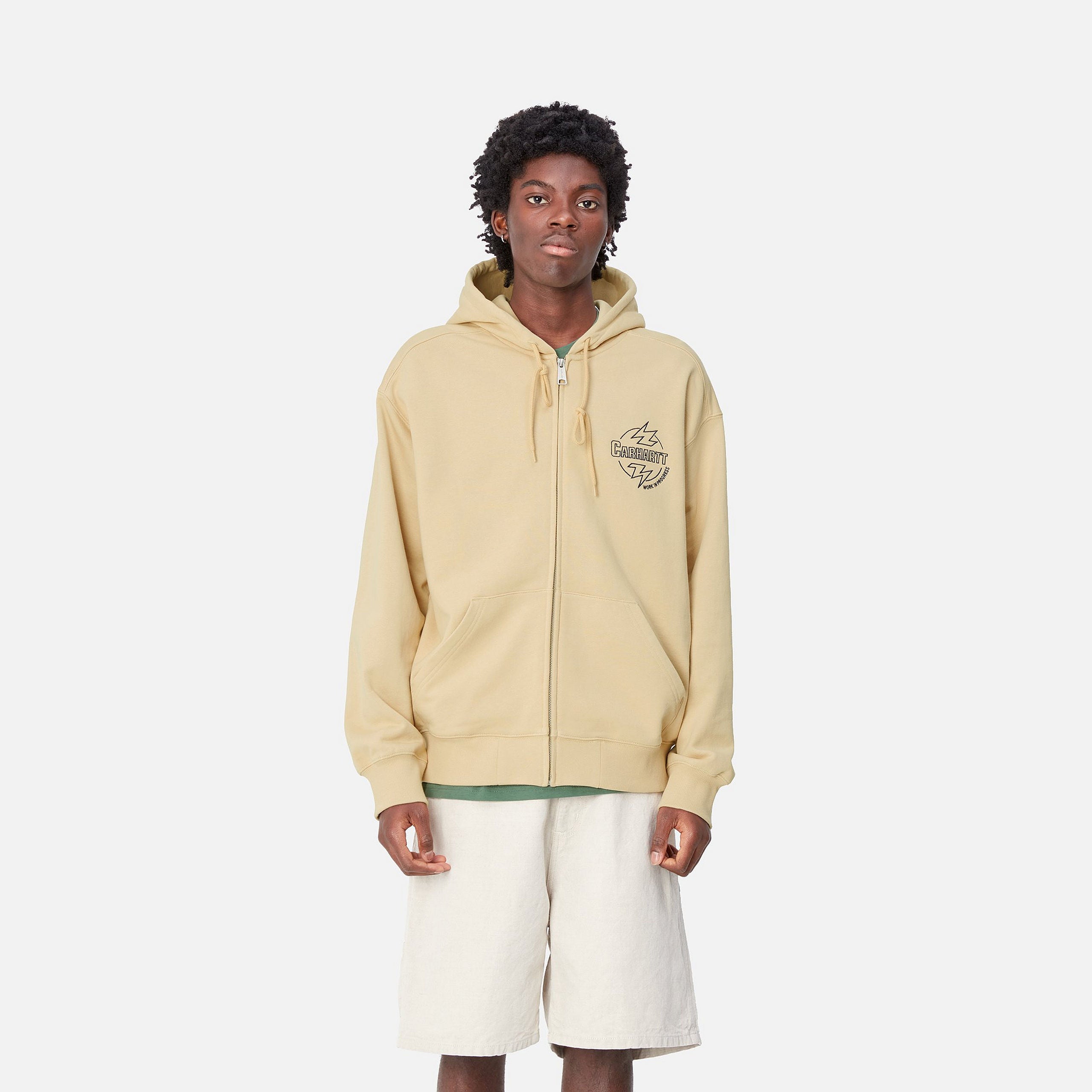 HOODED BLAZE JACKET - Cornsilk / Air Force Blue 2