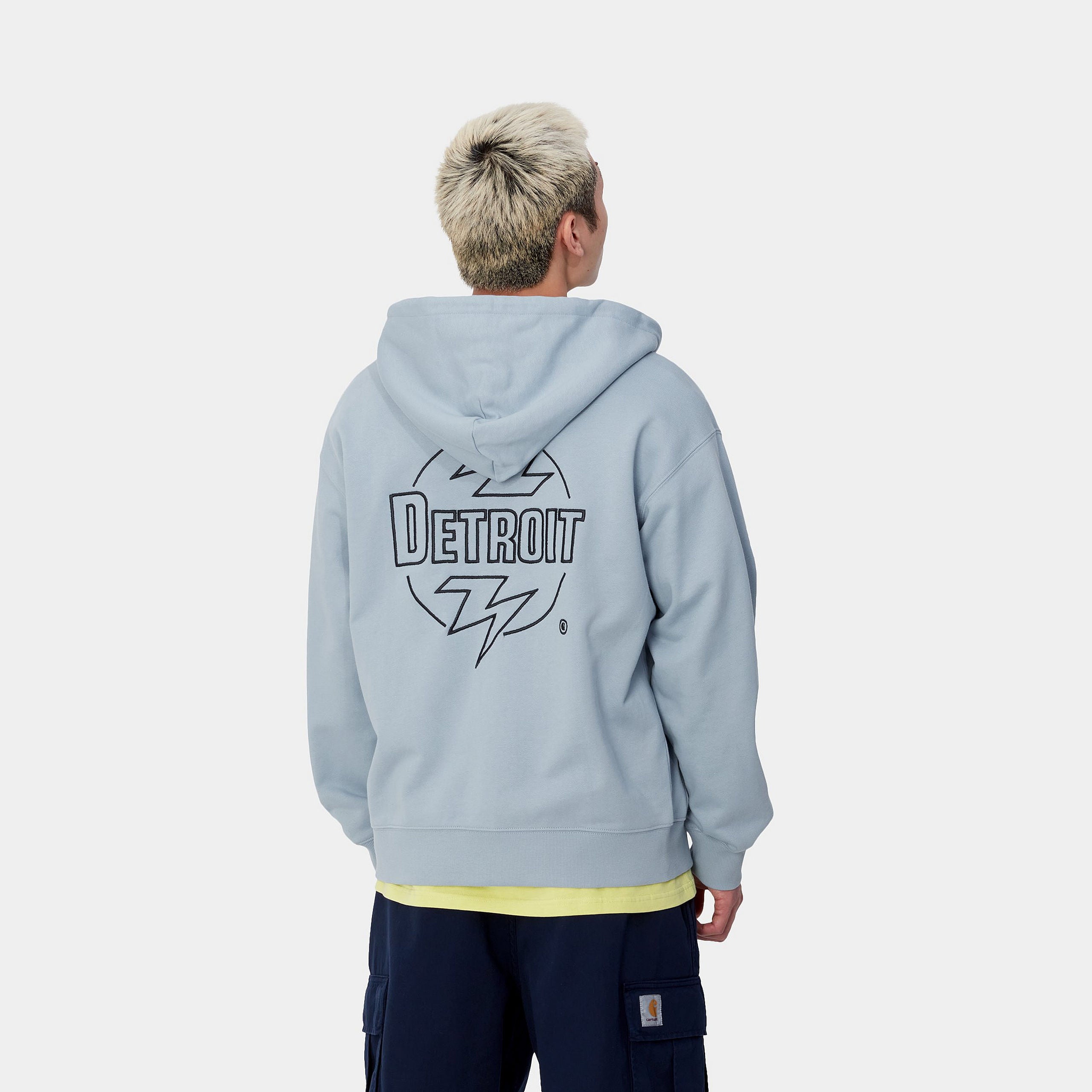 HOODED BLAZE JACKET - Misty Sky / Black 3