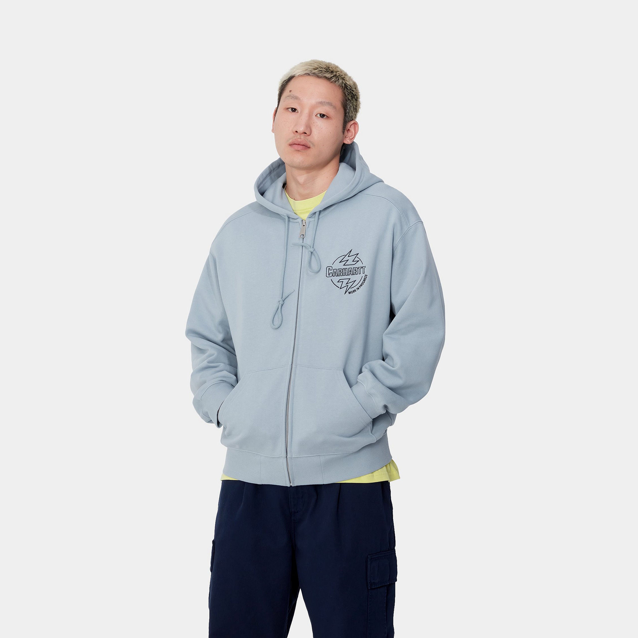 HOODED BLAZE JACKET - Misty Sky / Black 2