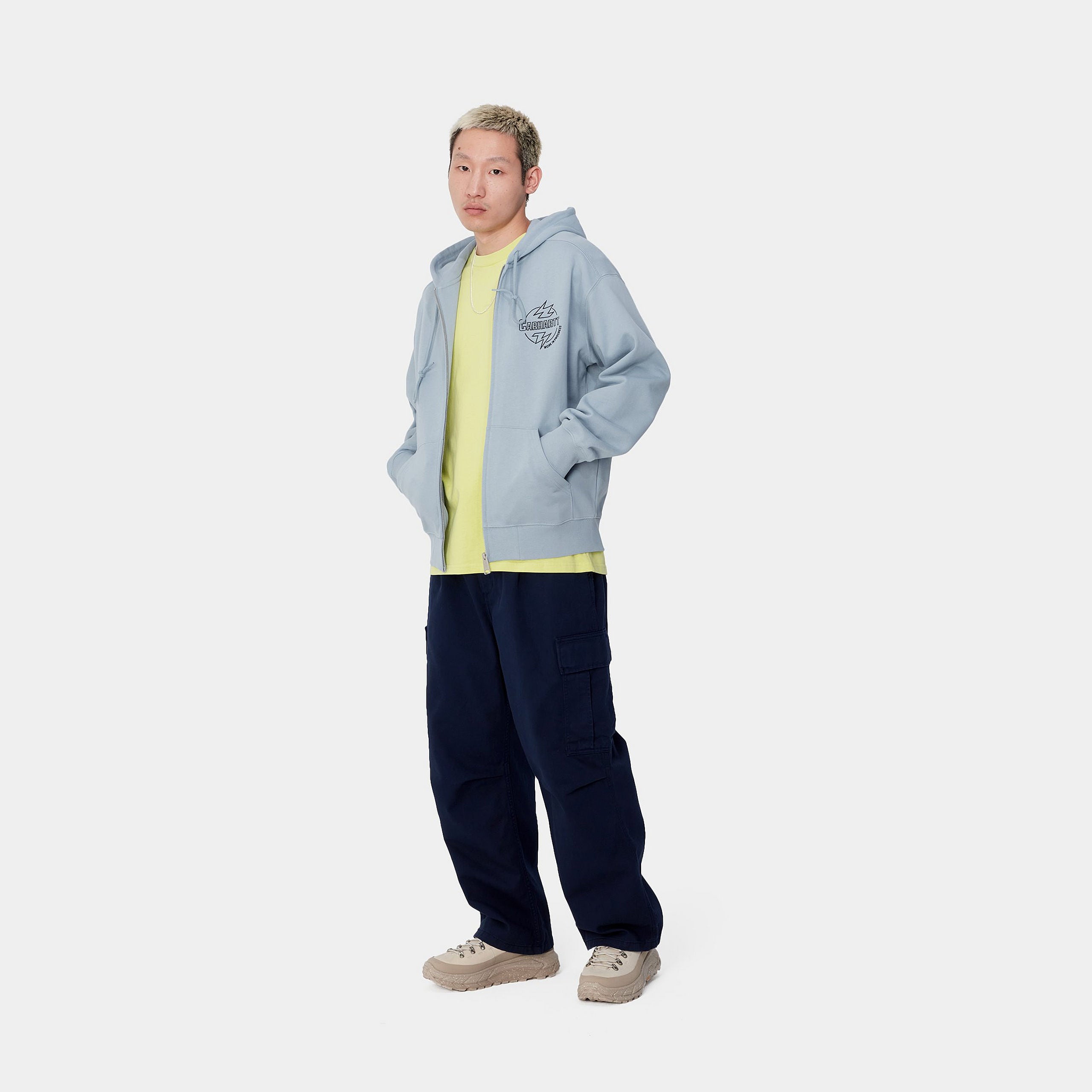 HOODED BLAZE JACKET - Misty Sky / Black 5