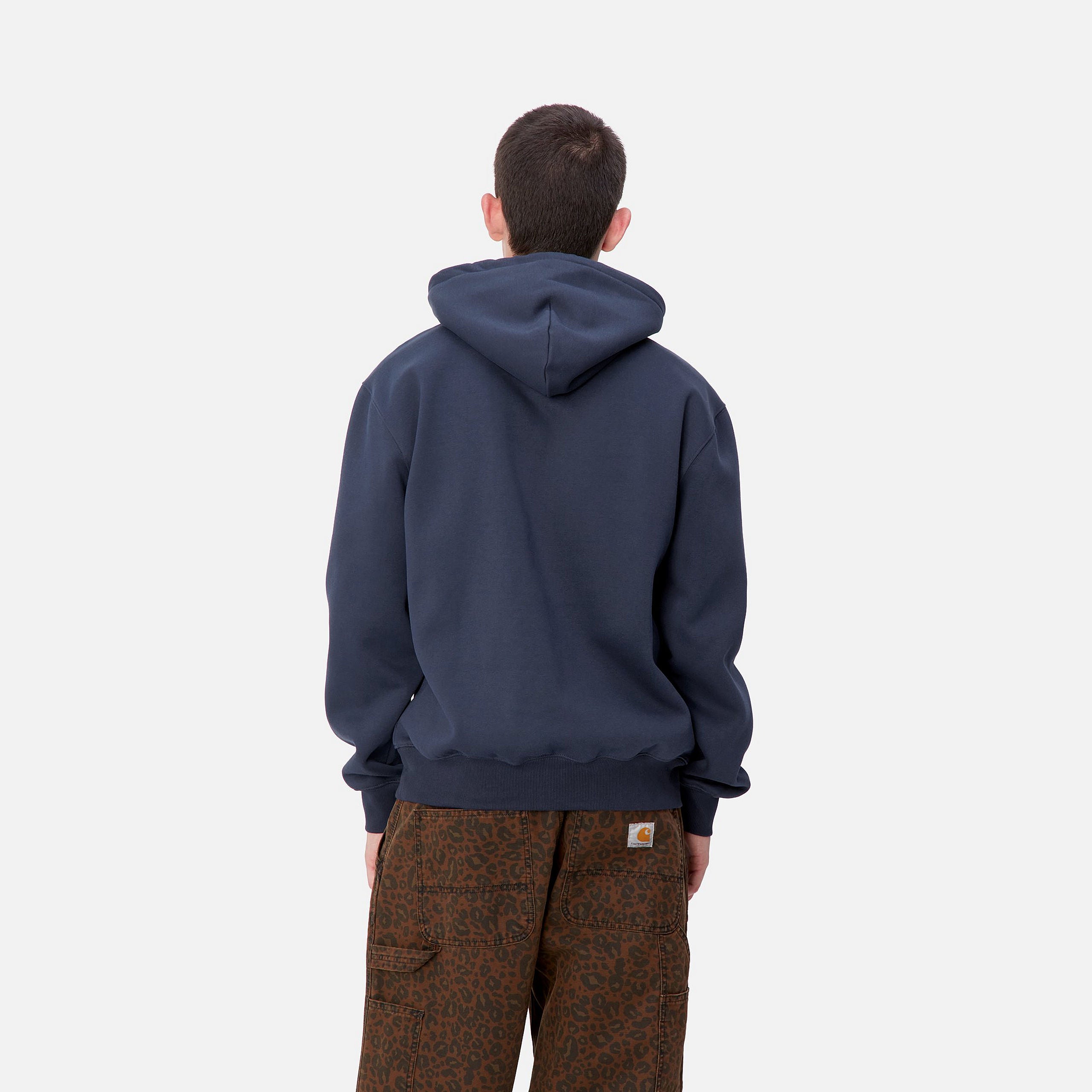 HOODED CARHARTT SWEAT - Air Force Blue / Malbec