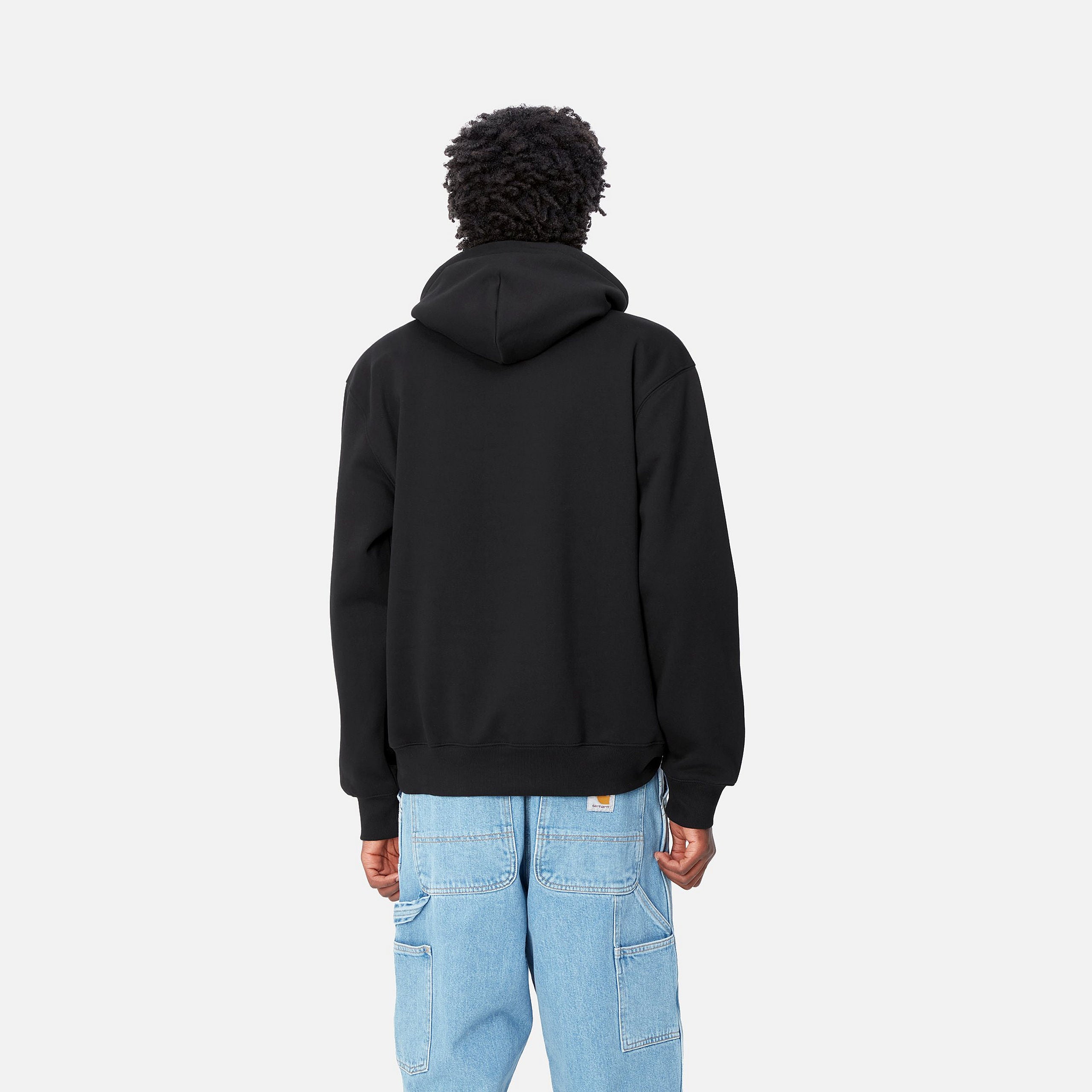 HOODED CARHARTT SWEAT - Black / White