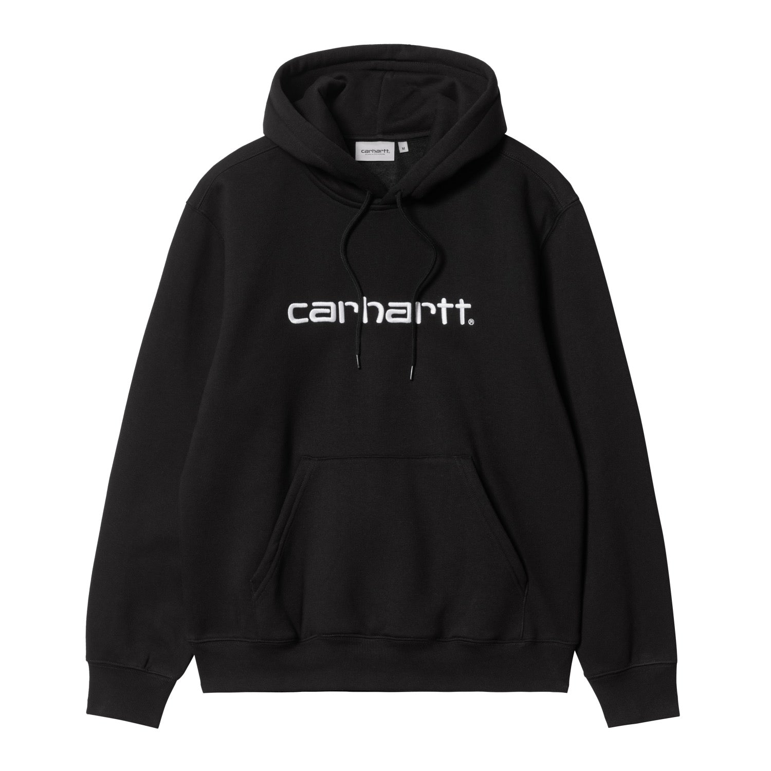 HOODED CARHARTT SWEAT - Black / White