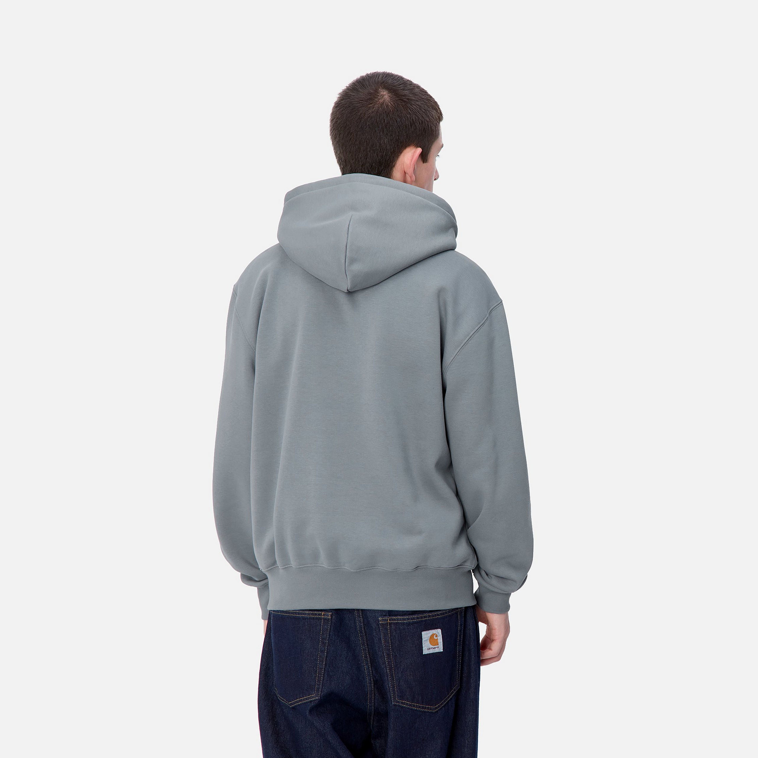 HOODED CARHARTT SWEAT - Dove Grey / Wax