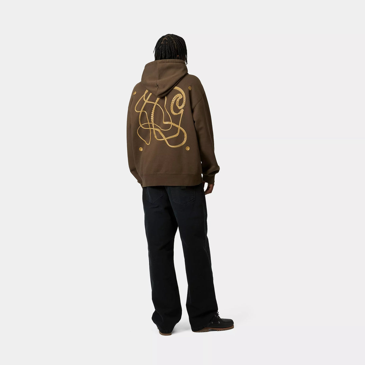 HOODED CHARM LINK SWEAT - Liberica / Gold (stone washed) 4