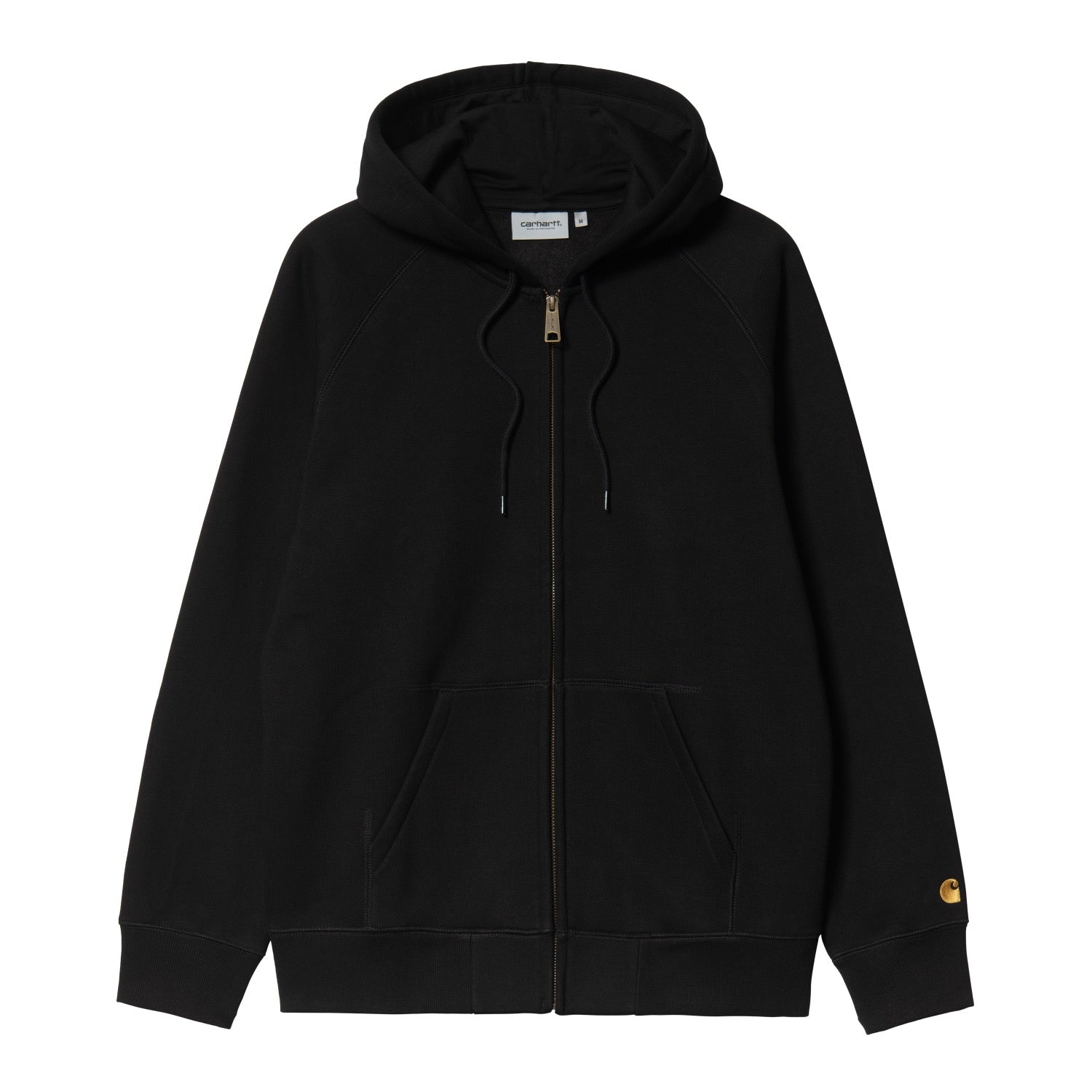 HOODED CHASE JACKET - Black / Gold