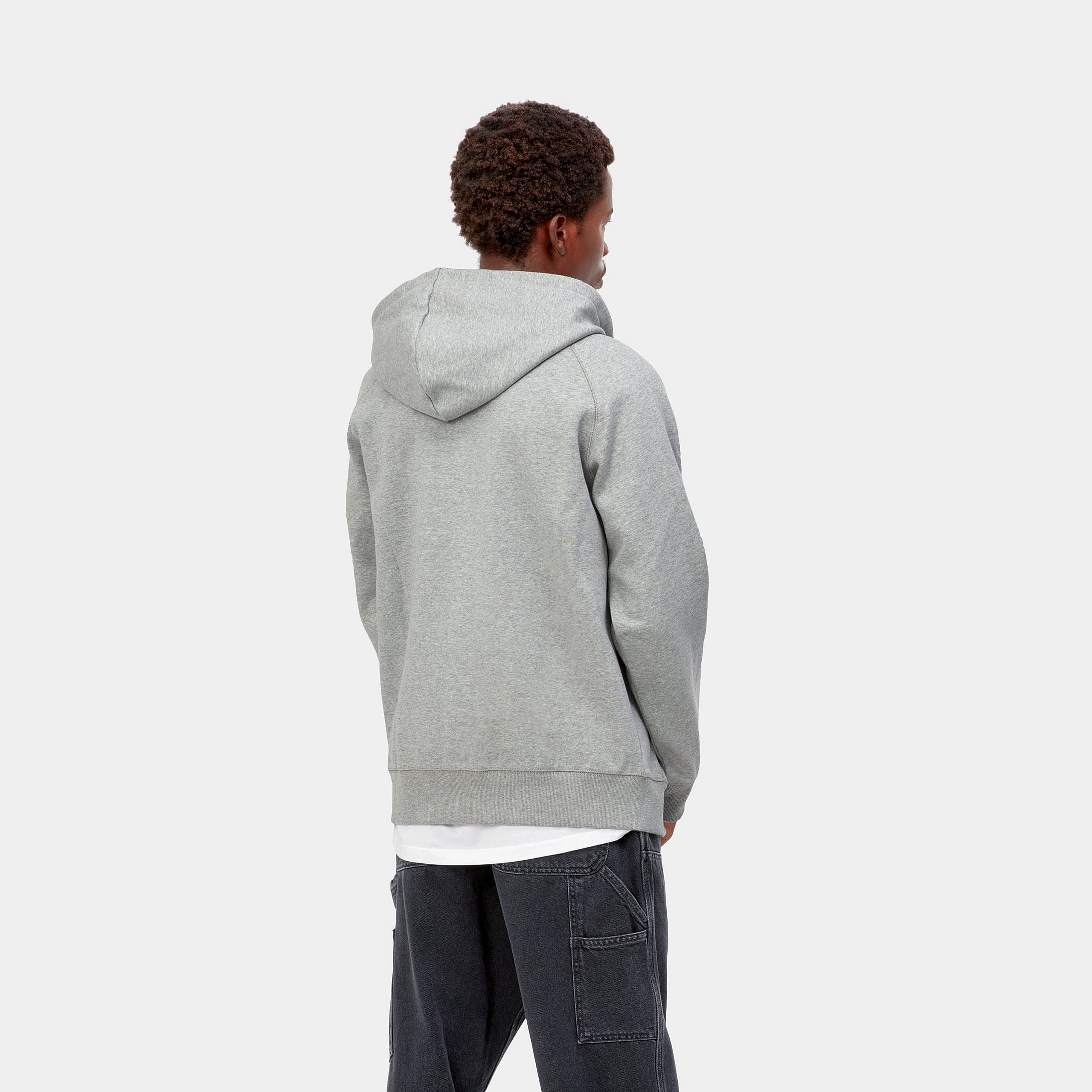 HOODED CHASE JACKET - Grey Heather / Gold