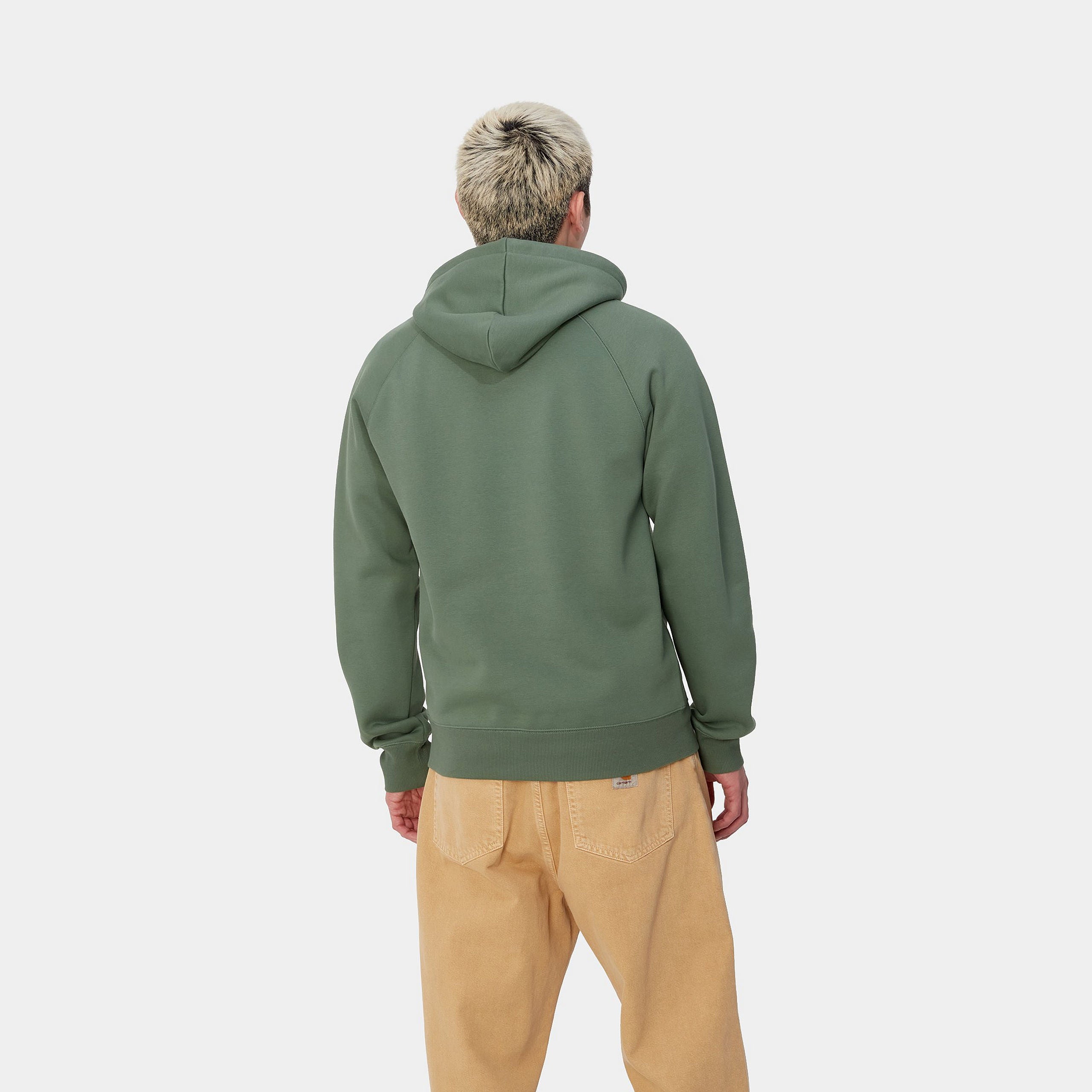 HOODED CHASE SWEAT - Duck Green / Gold