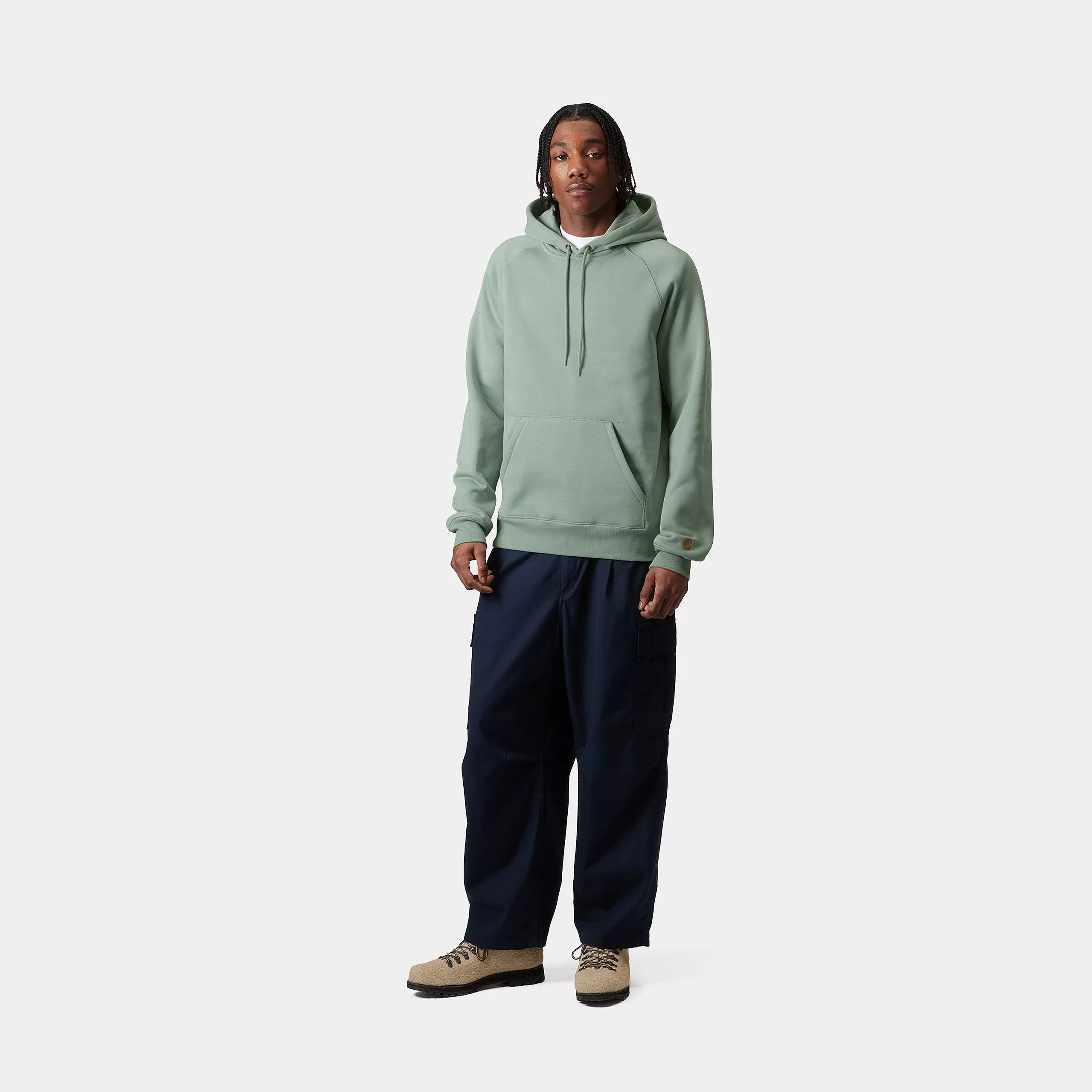 HOODED CHASE SWEATSHIRT - Frosted Green / Gold 4